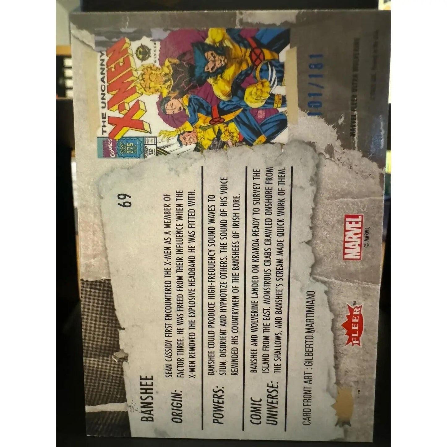 Banshee #69 BLUE FOIL Slash Parallel Fleer Ultra Wolverine 101/181 - MOD Shop LLC