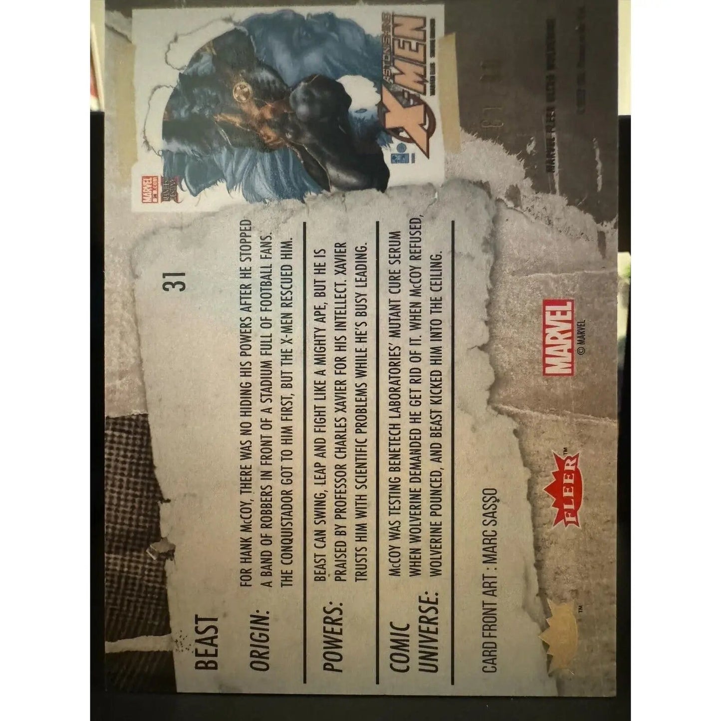 Beast #31 YELLOW FOIL Slash Parallel Fleer Ultra Wolverine #/90 - MOD Shop LLC