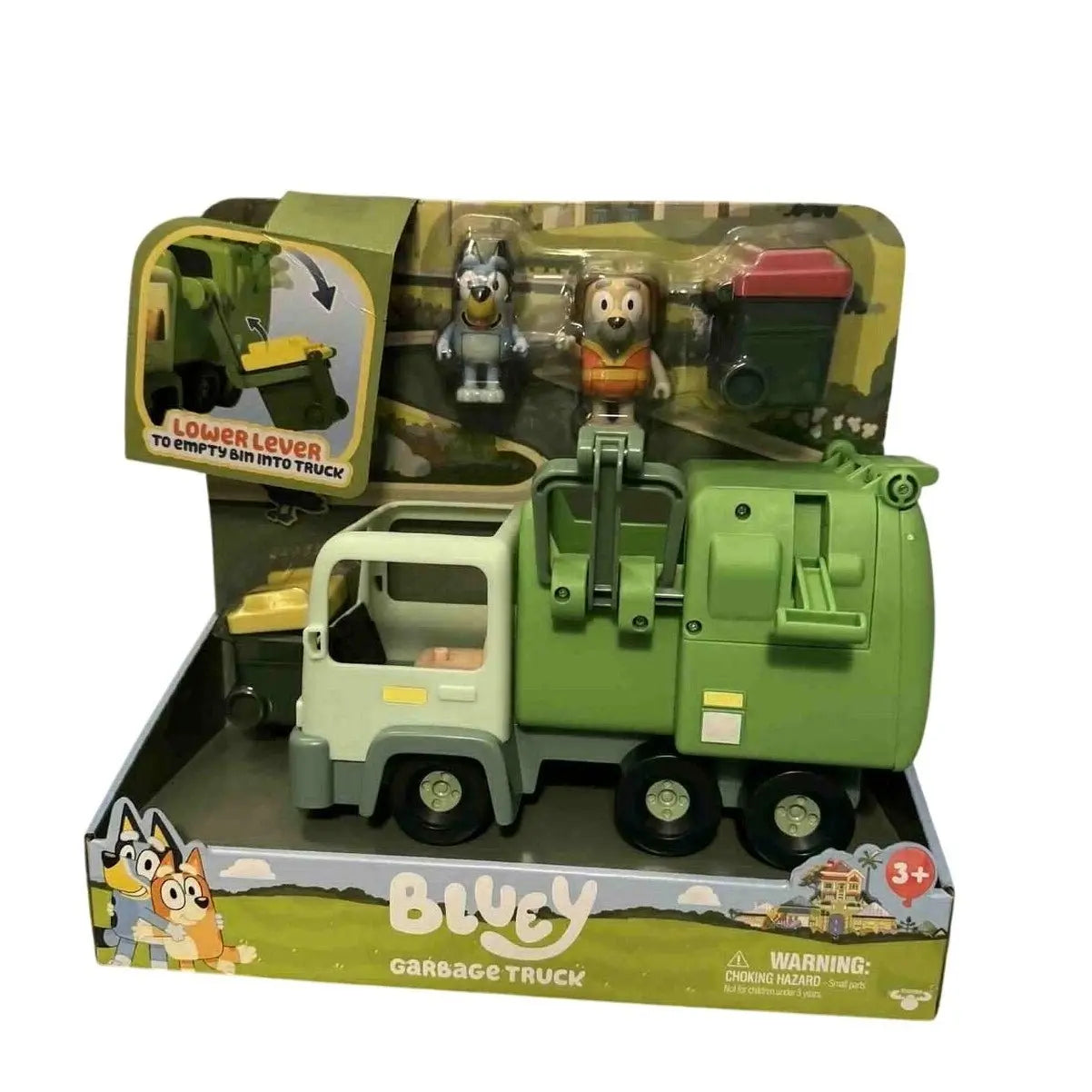 Bluey Garbage Truck Playset with Bluey & Bin Man, Action Lever Mechanism - MOD Shop LLC