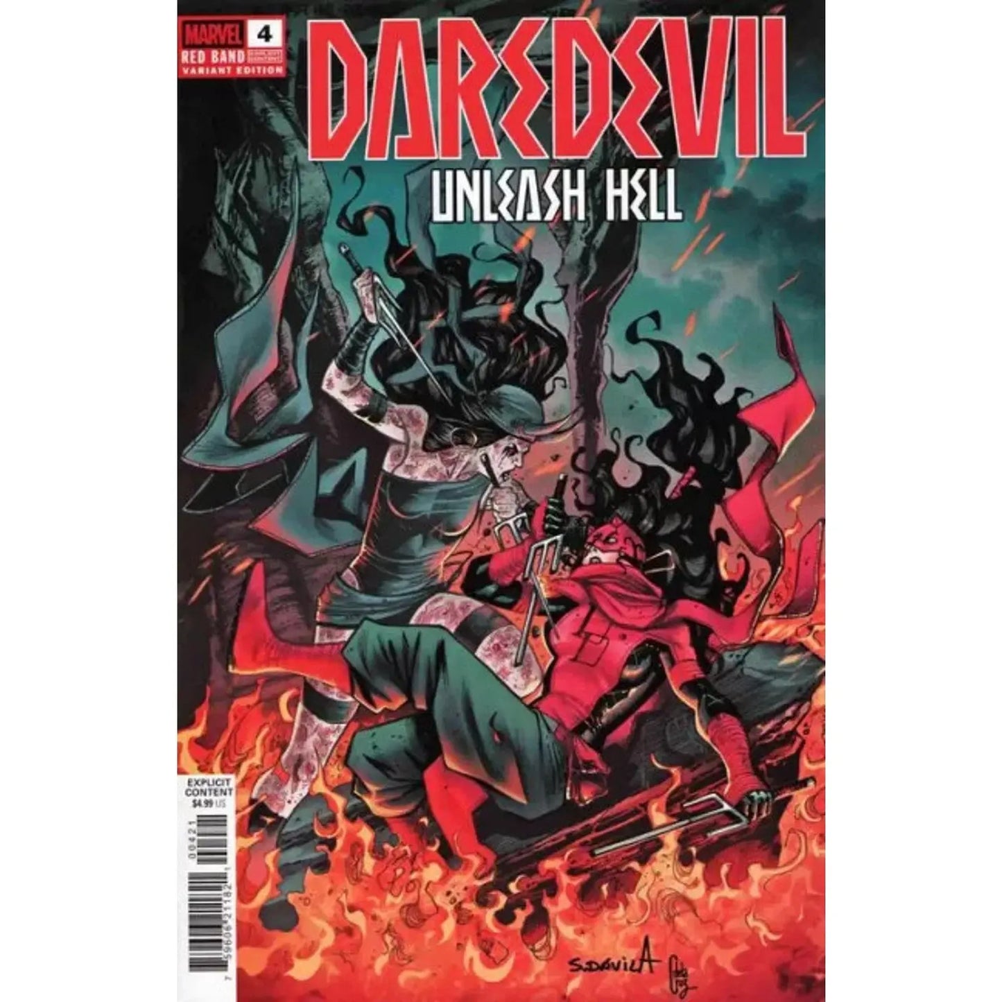 Daredevil: Unleash Hell - Red Band 4B Sergio Fernández Dávila Variant - MOD Shop LLC
