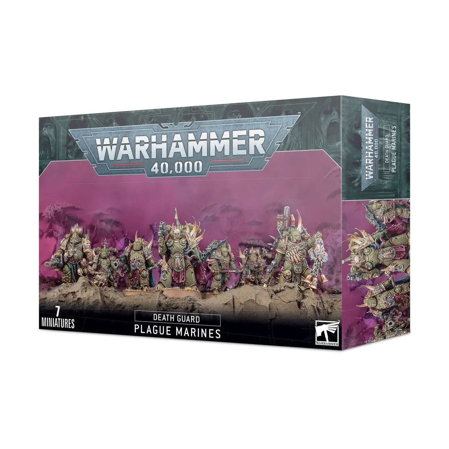 Death Guard Plague Marines - Warhammer 40,000 Miniatures Set (7 Figures) - MOD Shop LLC