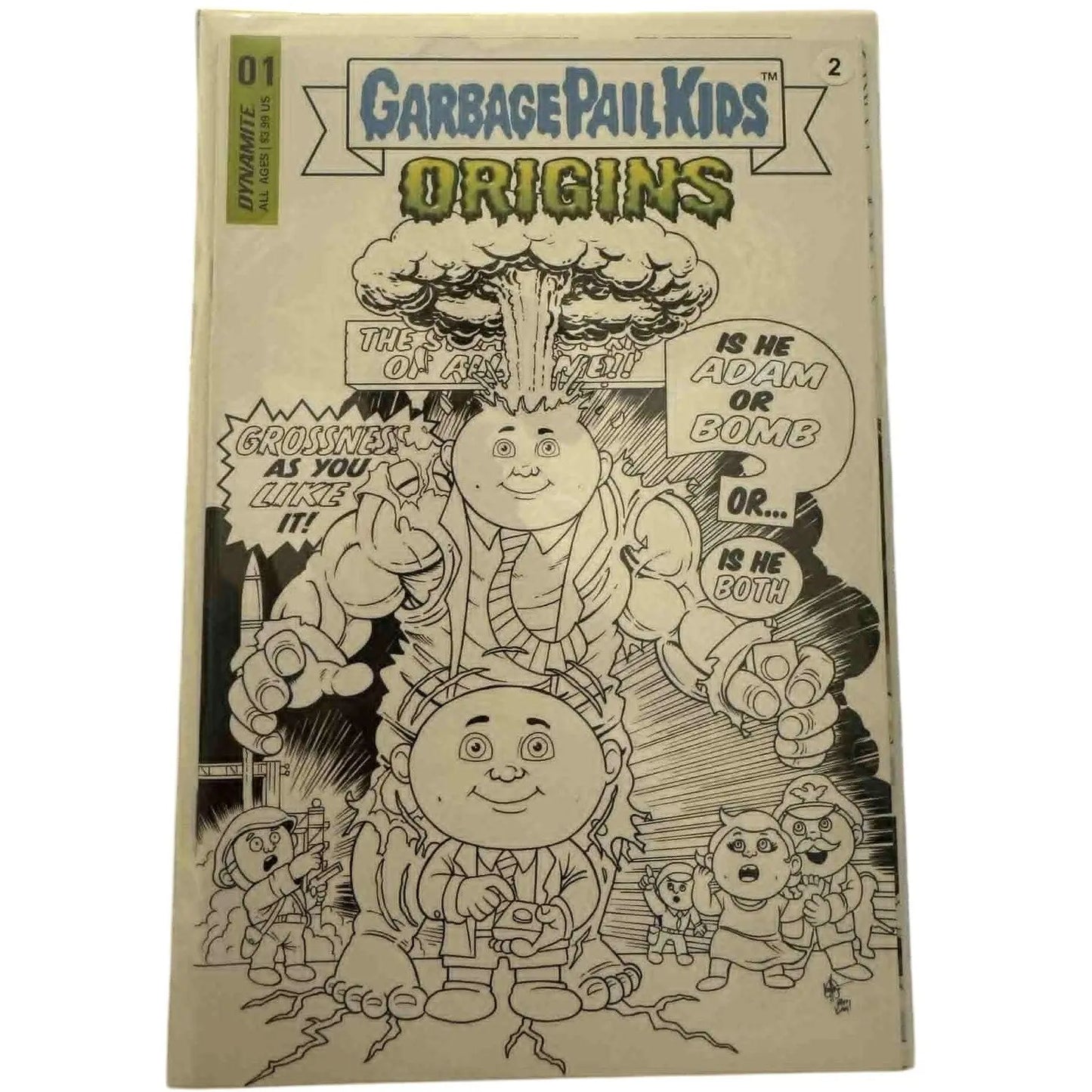 Dynamite - Garbage Pail Kids Origins 1 - Colorless Variant - MOD Shop LLC