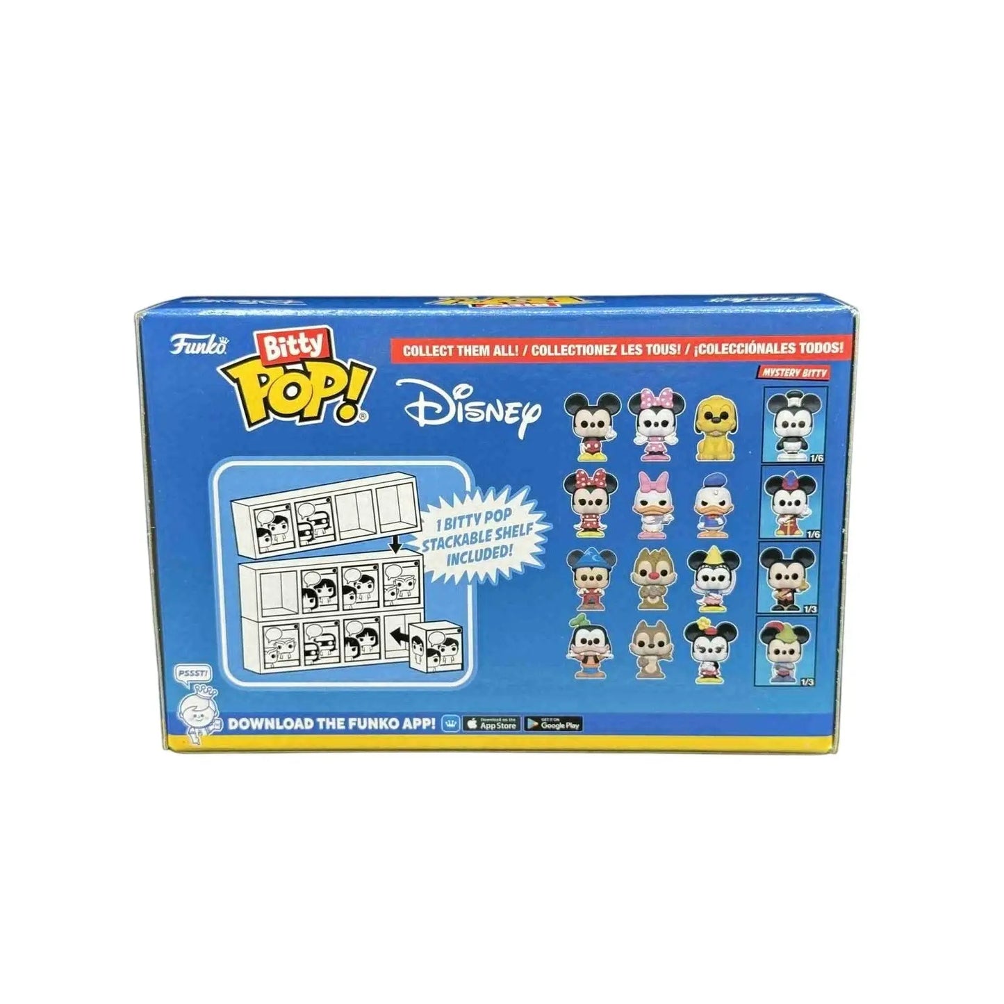 Funko Bitty POP! Disney 4 - Pack with Mystery Figure and Display Shelf - MOD Shop LLC
