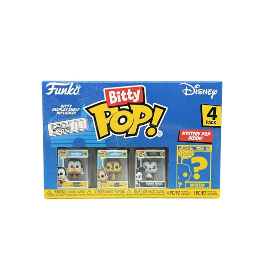 Funko Bitty POP! Disney 4 - Pack with Mystery Figure and Display Shelf - MOD Shop LLC
