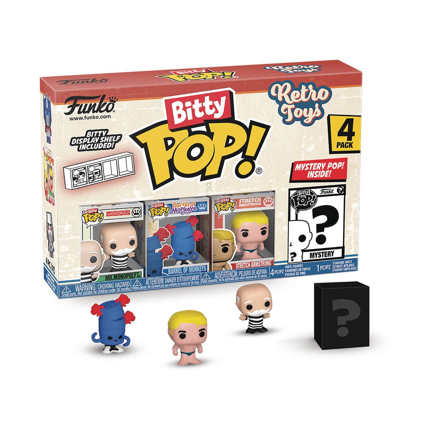 Funko Bitty Pop! - Retro Toys - Mr Monopoly 4 - pack - MOD Shop LLC