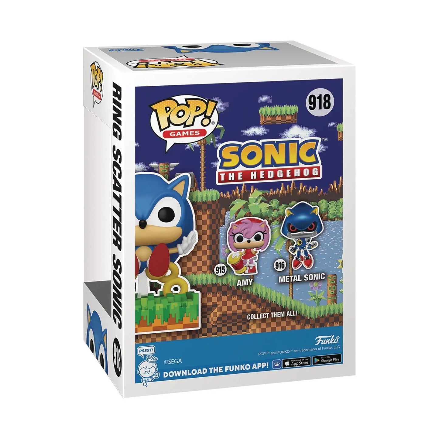 Funko Pop! - Games - Sonic - Ring Scatter Sonic PX Exclusive 918 - MOD Shop LLC