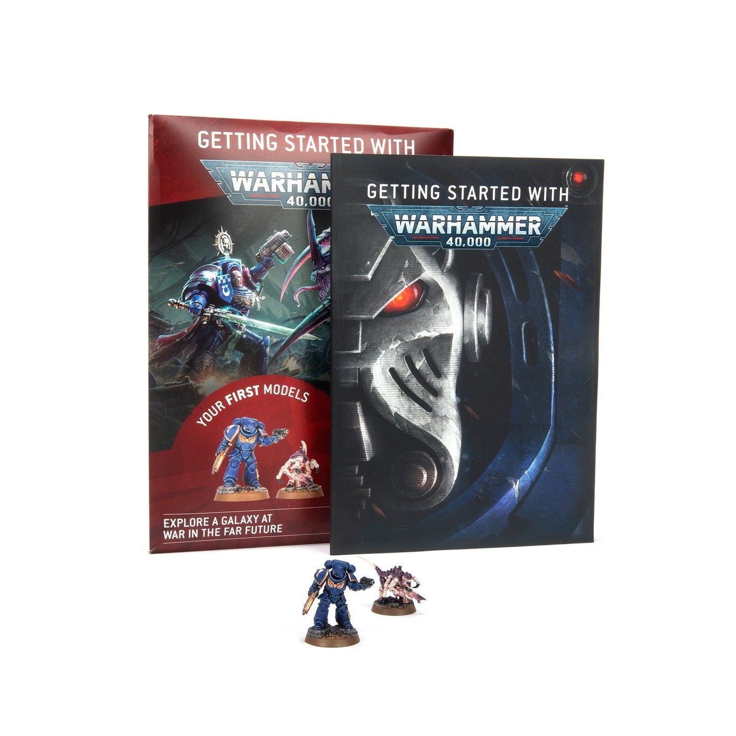 Getting Started with Warhammer 40,000 Beginner Set - Space Marine vs Tyranid Miniatures with Essential Rulebooks - MOD Shop LLC