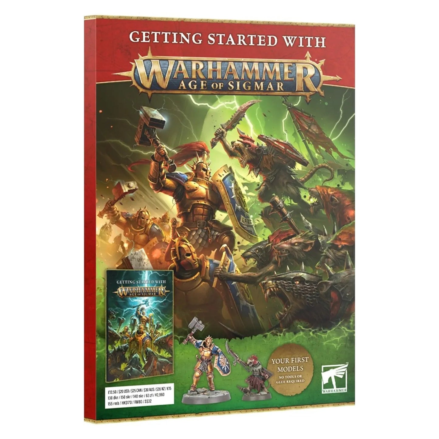 Getting Started with Warhammer Age of Sigmar Starter Set - Complete Beginner's Box with 2 Push - Fit Miniatures, No Tools Required - MOD Shop LLC