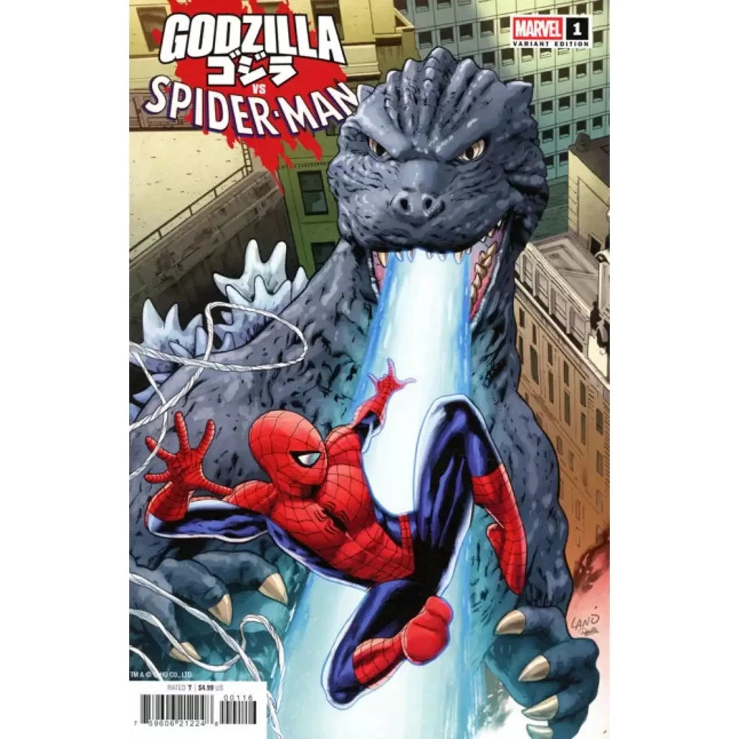 Godzilla vs. Spider - Man 1I Greg Land Incentive Variant (1:25) - MOD Shop LLC