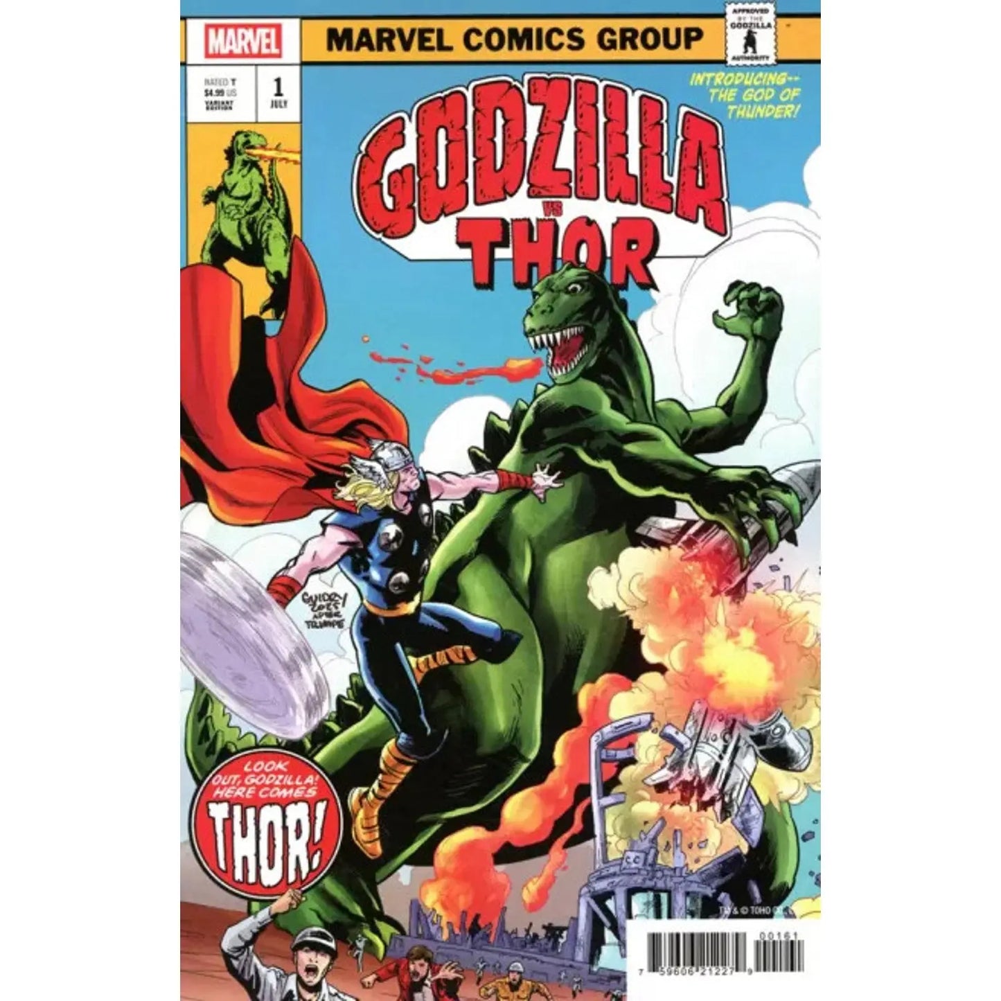Godzilla Vs. Thor 1F Gavin Guidry King Of Monsters Homage Variant - MOD Shop LLC