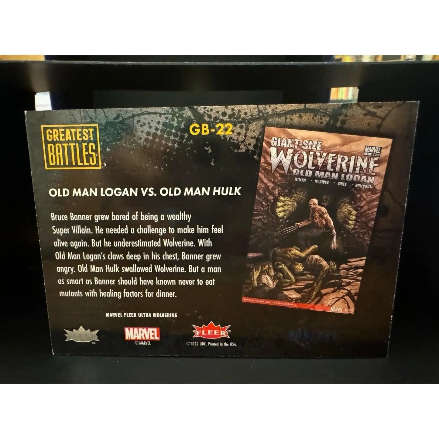 Greatest Battles GB - 22 BLUE FOIL Slash Parallel Fleer Ultra Wolverine 006/181 - MOD Shop LLC