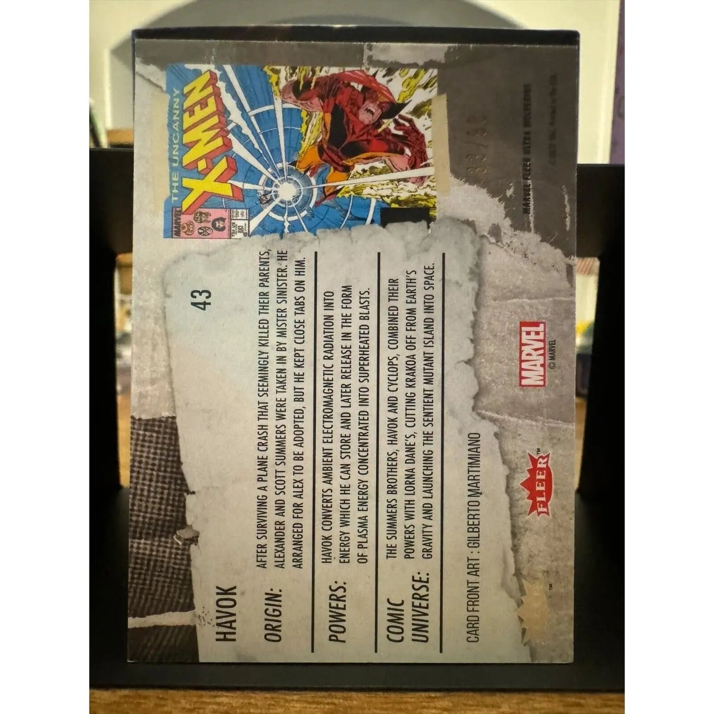 Havok #43 YELLOW FOIL Slash Parallel Fleer Ultra Wolverine #/90 - MOD Shop LLC