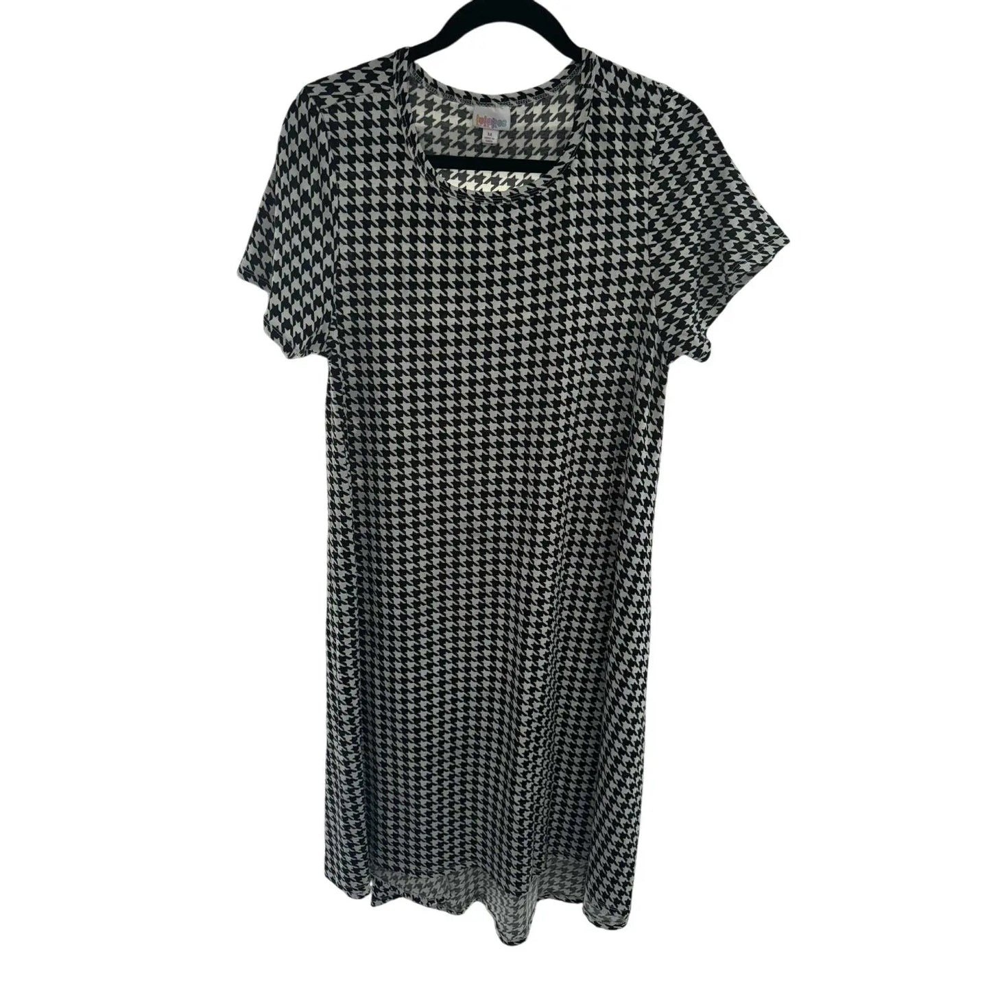 LuLaRoe Carly Dress – Houndstooth Print, Size M (Preowned, Excellent Condition) - MOD Shop LLC