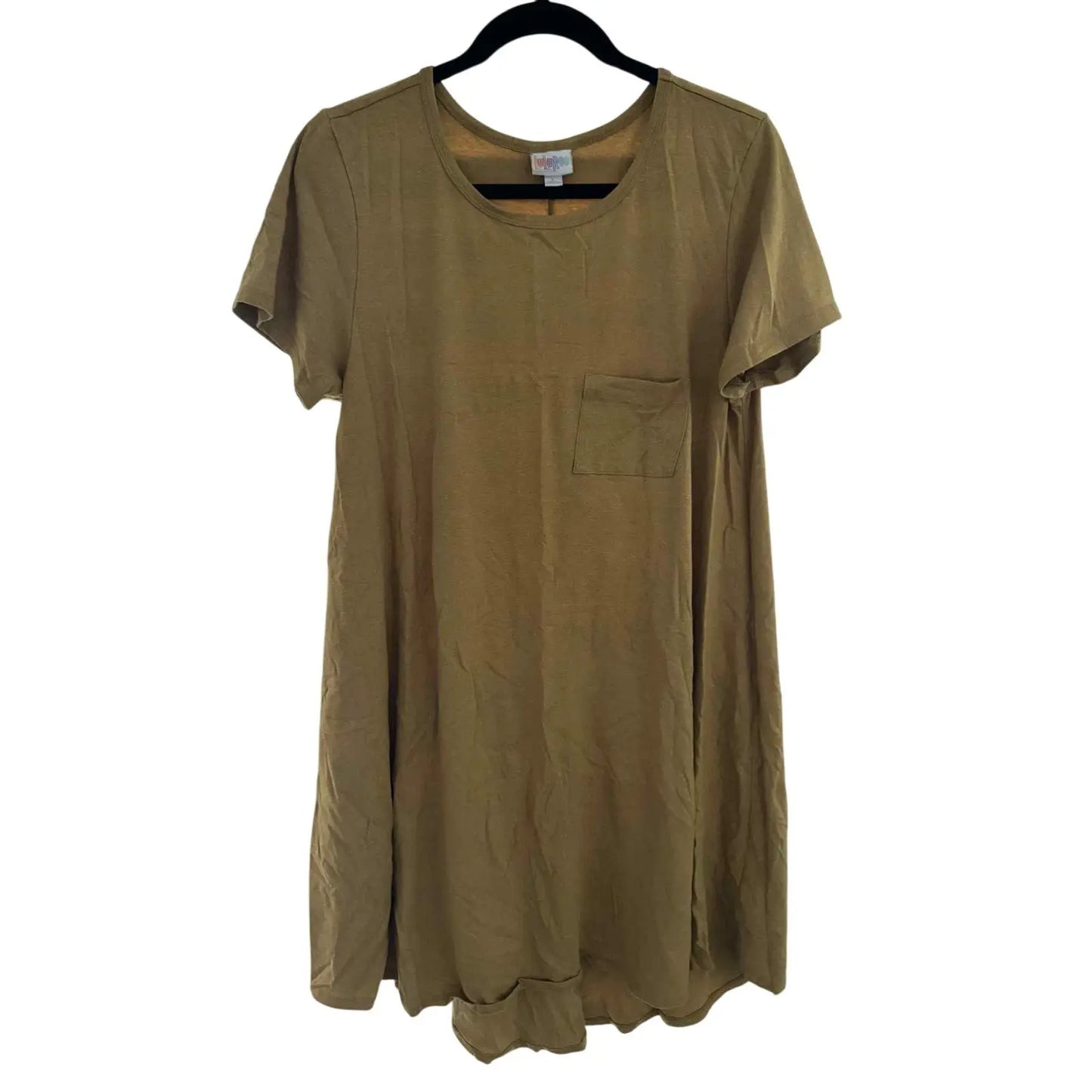 LuLaRoe Carly Dress – Solid Mustard Yellow, Size L (Preowned, Excellent Condition) - MOD Shop LLC