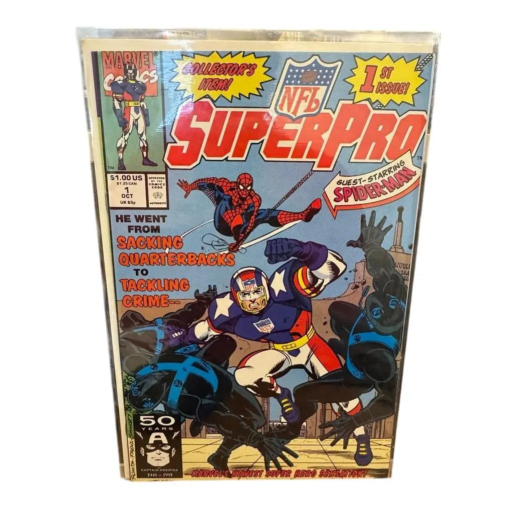 Marvel NFL SuperPro - 1st Printing 1991 - Issue 1 Guest Starring Spider - Man NM - MOD Shop LLC