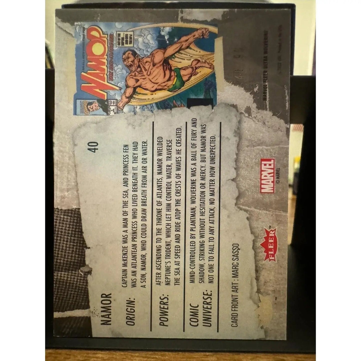 Namor #40 YELLOW FOIL Slash Parallel Fleer Ultra Wolverine #/90 COLOR MATCH - MOD Shop LLC