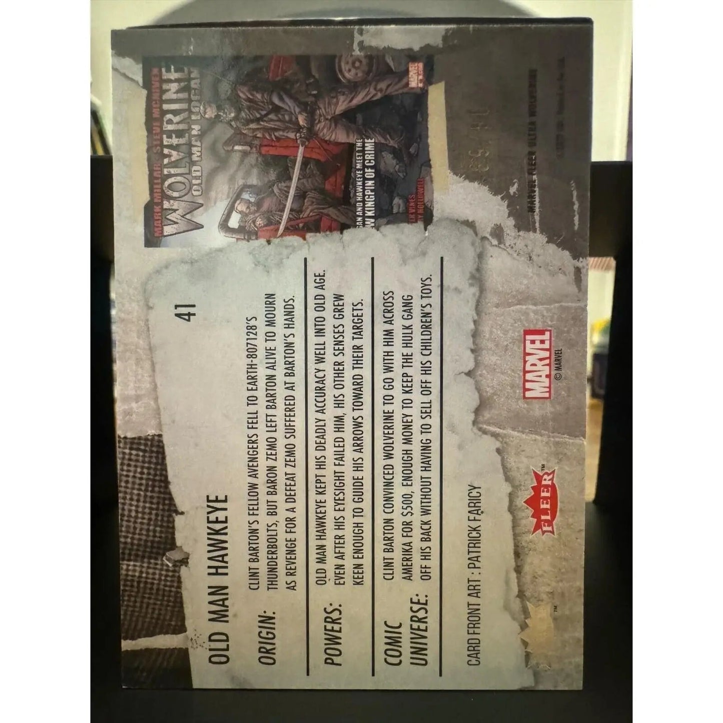 Old Man Hawkeye #41 YELLOW FOIL Slash Parallel Fleer Ultra Wolverine 89/90 - MOD Shop LLC