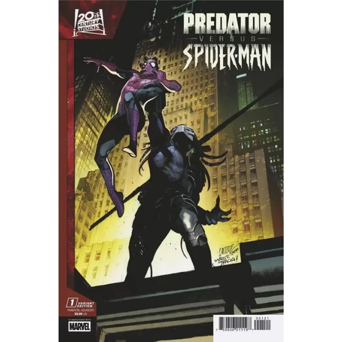 Predator vs. Spider - Man 1B Pepe Larraz Promo Variant - MOD Shop LLC