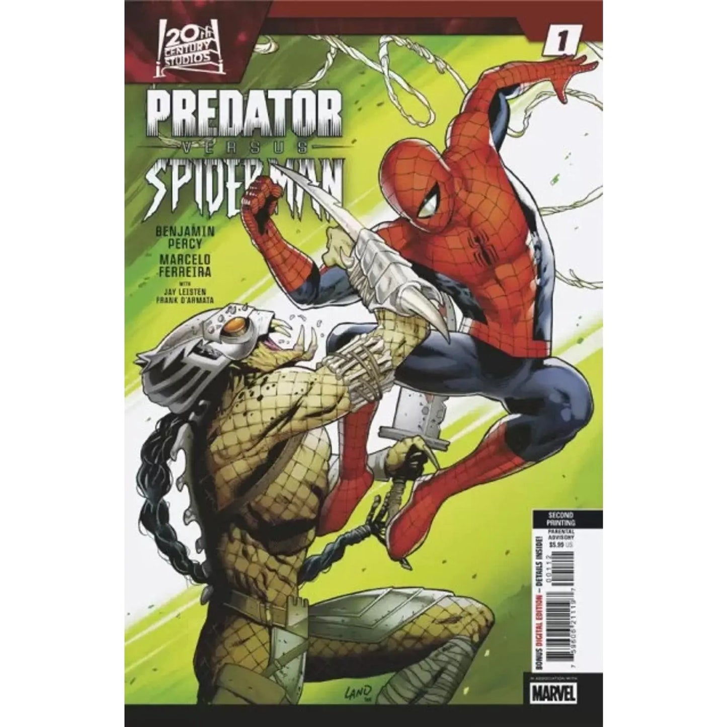 Predator vs. Spider - Man 1J 2nd Printing Greg Land - MOD Shop LLC