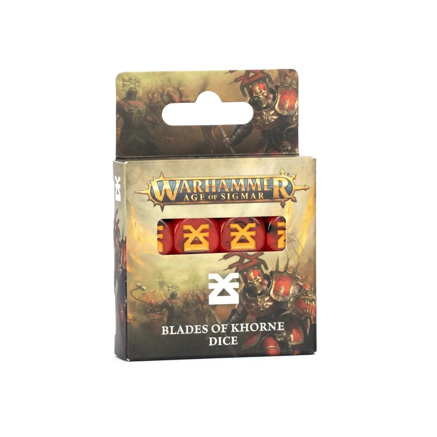 *PREORDER REL 8.02.2025* Warhammer Age of Sigmar Blades of Khorne Dice Set - 20 Red D6 Gaming Dice with Blood God Symbol - MOD Shop LLC
