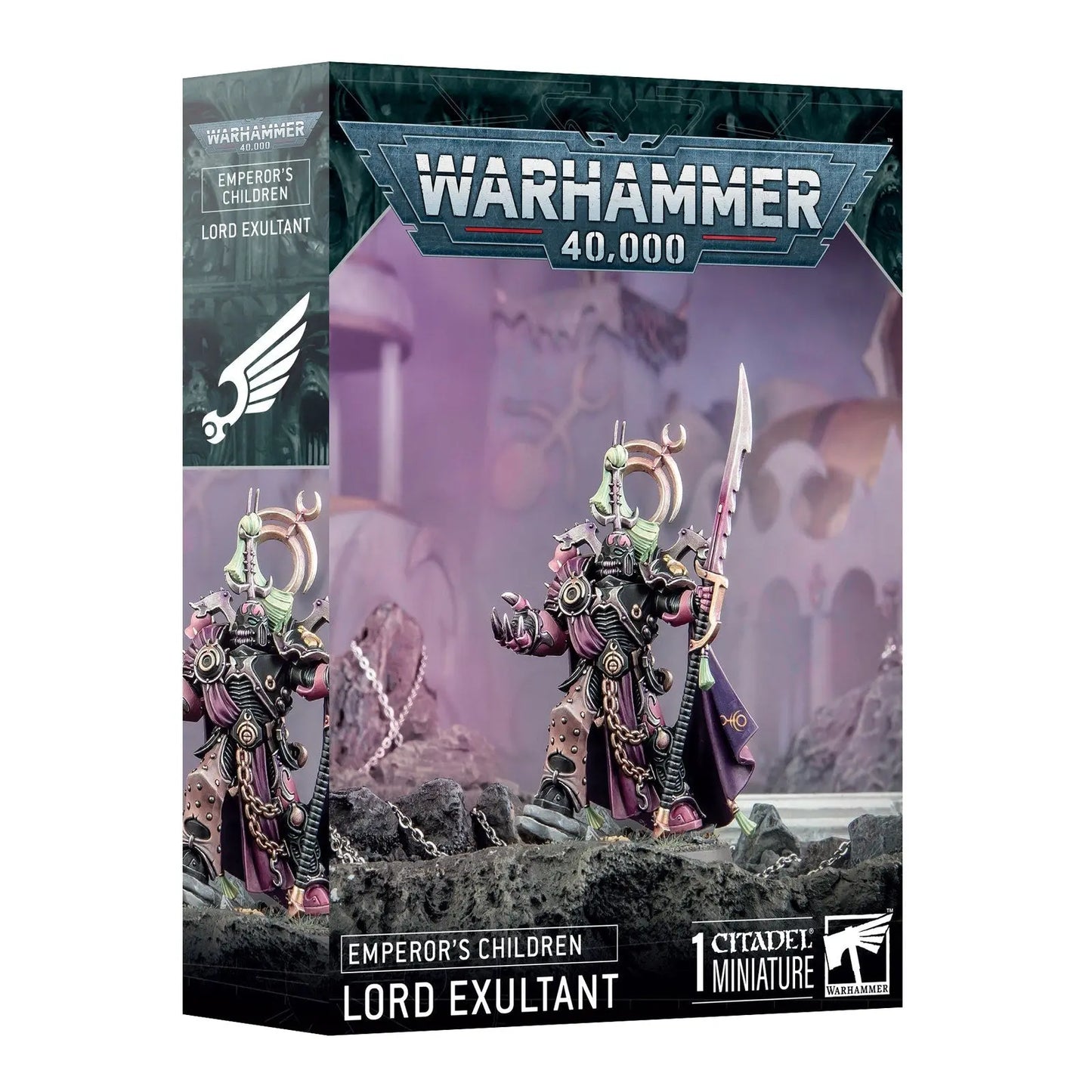 *PREORDER - RELEASE 4.26.2025* Warhammer 40,000: Emperor's Children Lord Exultant - Elite Chaos Champion Miniature - MOD Shop LLC