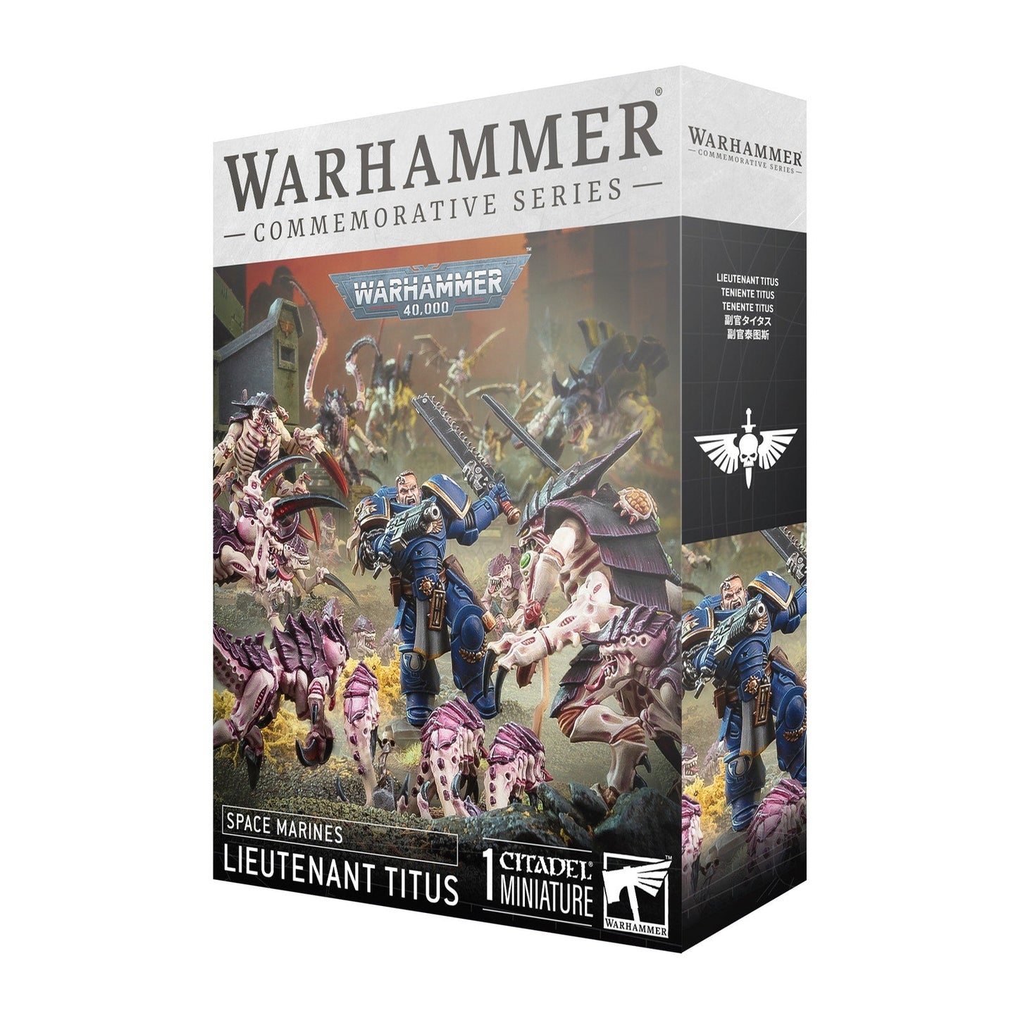 *PREORDER - RELEASE 5/10/25* Warhammer 40,000 Commemorative Series: Lieutenant Demetrian Titus - Legendary Ultramarine Hero Miniature | Space Marines Collectible Figure - MOD Shop LLC