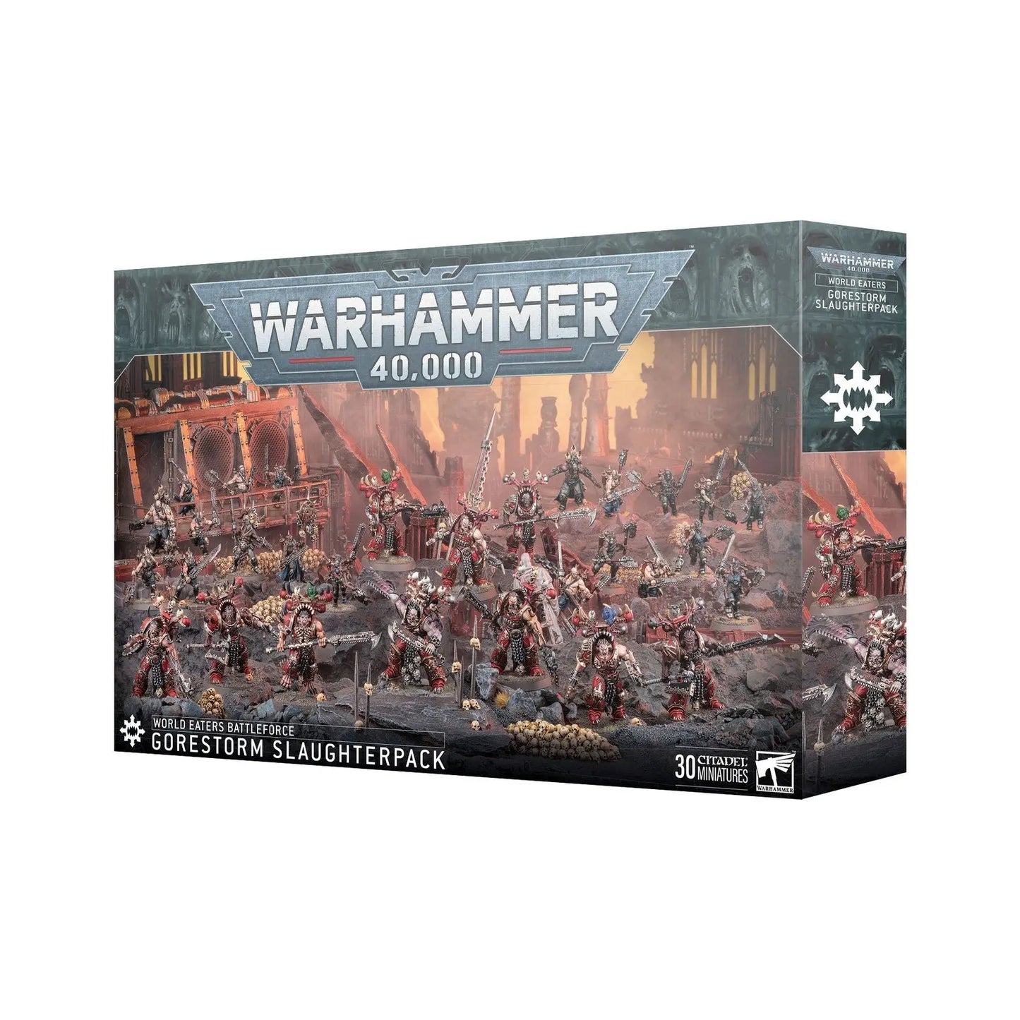 *PREORDER - RELEASE 5/10/25* Warhammer 40,000: World Eaters Battleforce Gorestorm Slaughterpack - Ultimate Khorne Chaos Army Box (30 Miniatures) - MOD Shop LLC
