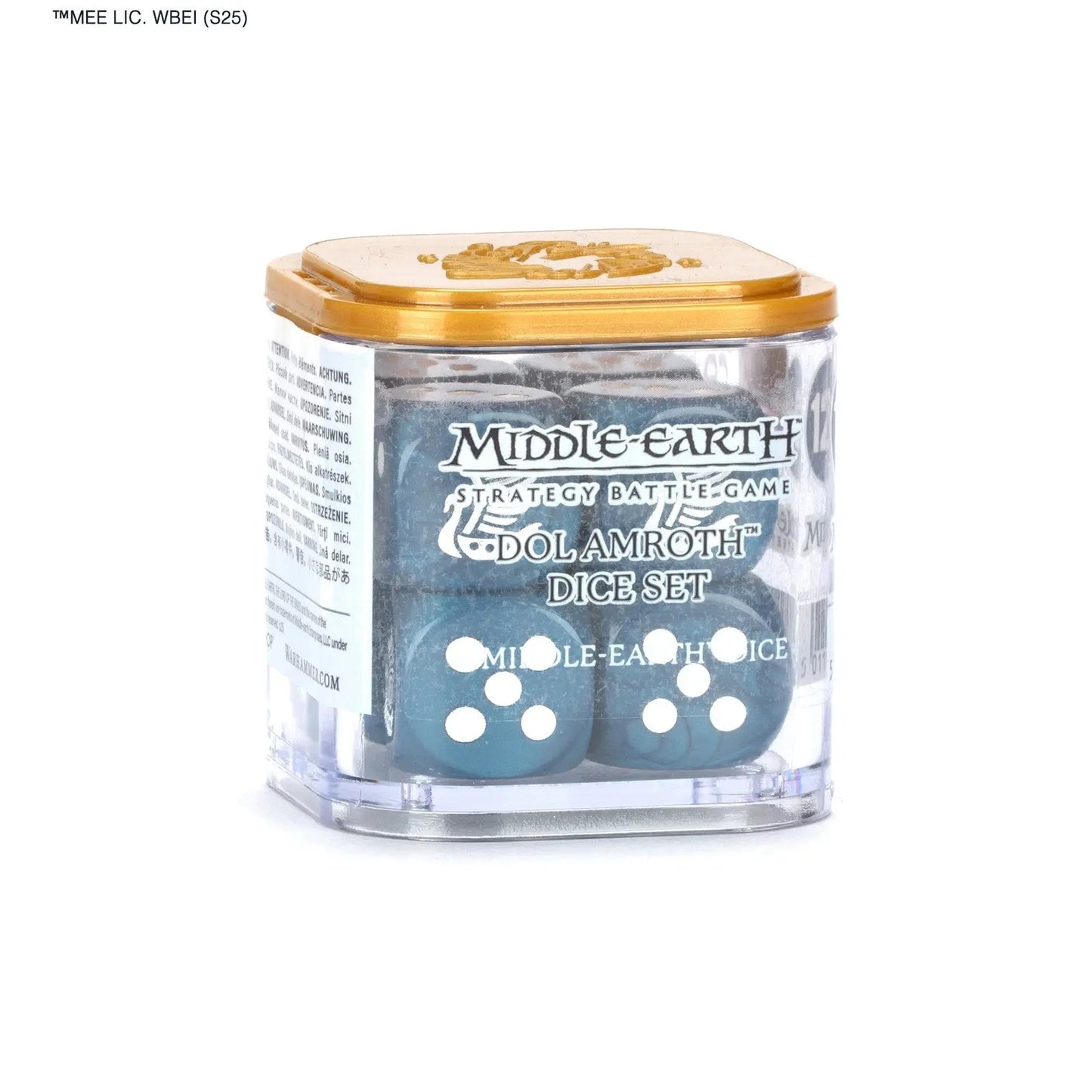 *PREORDER - RELEASE 6.14.2025* Middle - earth Strategy Battle Game: Dol Amroth Swan Knight Dice Set - 8 Premium Blue Pearlized Gaming Dice | Games Workshop - MOD Shop LLC