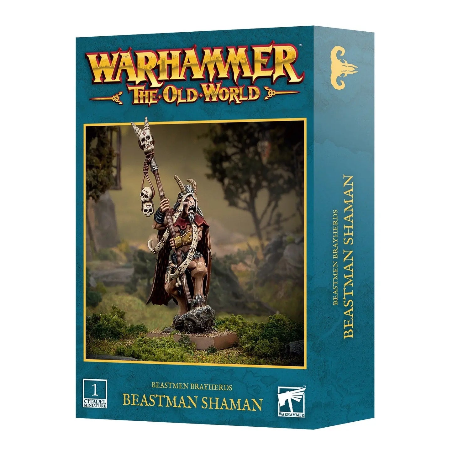 *PREORDER - RELEASE 6.14.2025* Warhammer The Old World Beastmen Brayherds Beastman Shaman - Miniature Wizard Hero for Tabletop Gaming - Citadel Miniatures - MOD Shop LLC