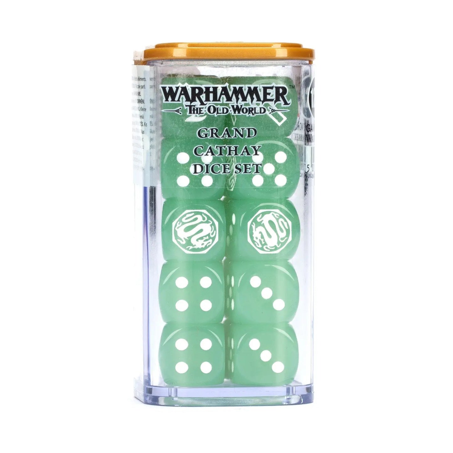 *PREORDER - RELEASE 7.5.2025* Warhammer The Old World Grand Cathay Dice Set - 20 Jade Green Themed Gaming Dice with Dragon Faction Symbols - Official Games Workshop Tabletop Accessories - MOD Shop LLC