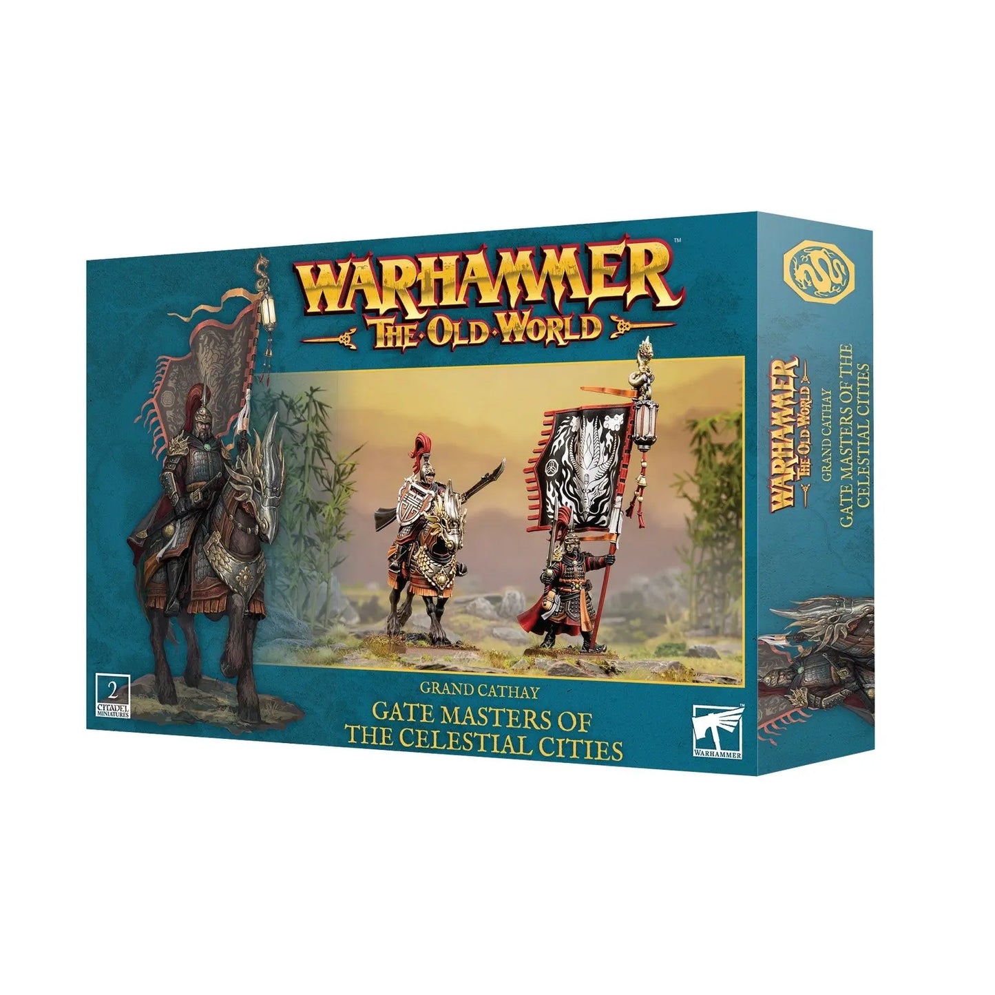 *PREORDER - RELEASE 7.5.2025* Warhammer The Old World Grand Cathay Gate Masters of the Celestial Cities - Elite Commander Miniatures Set | 2 Multi - Part Plastic Models | Professional Army Leaders for Jade Warriors | Fantasy Strategy Game - MOD Shop LLC