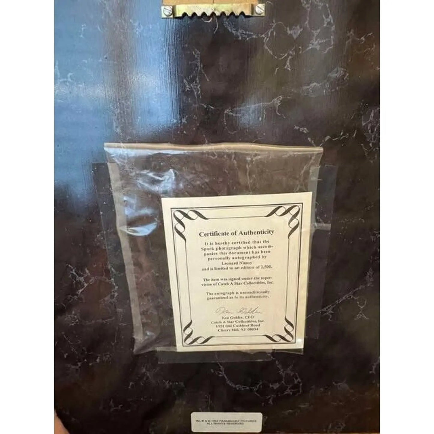 Star Trek - Spock - Leonard Nimoy Authenticated Auto 8x10 Plaque #1406/2500 - MOD Shop LLC