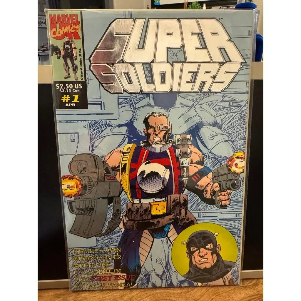 Super Soldiers 1 Embossed Silver Foil CVR Ltd. Series (1993) Marvel UK - MOD Shop LLC