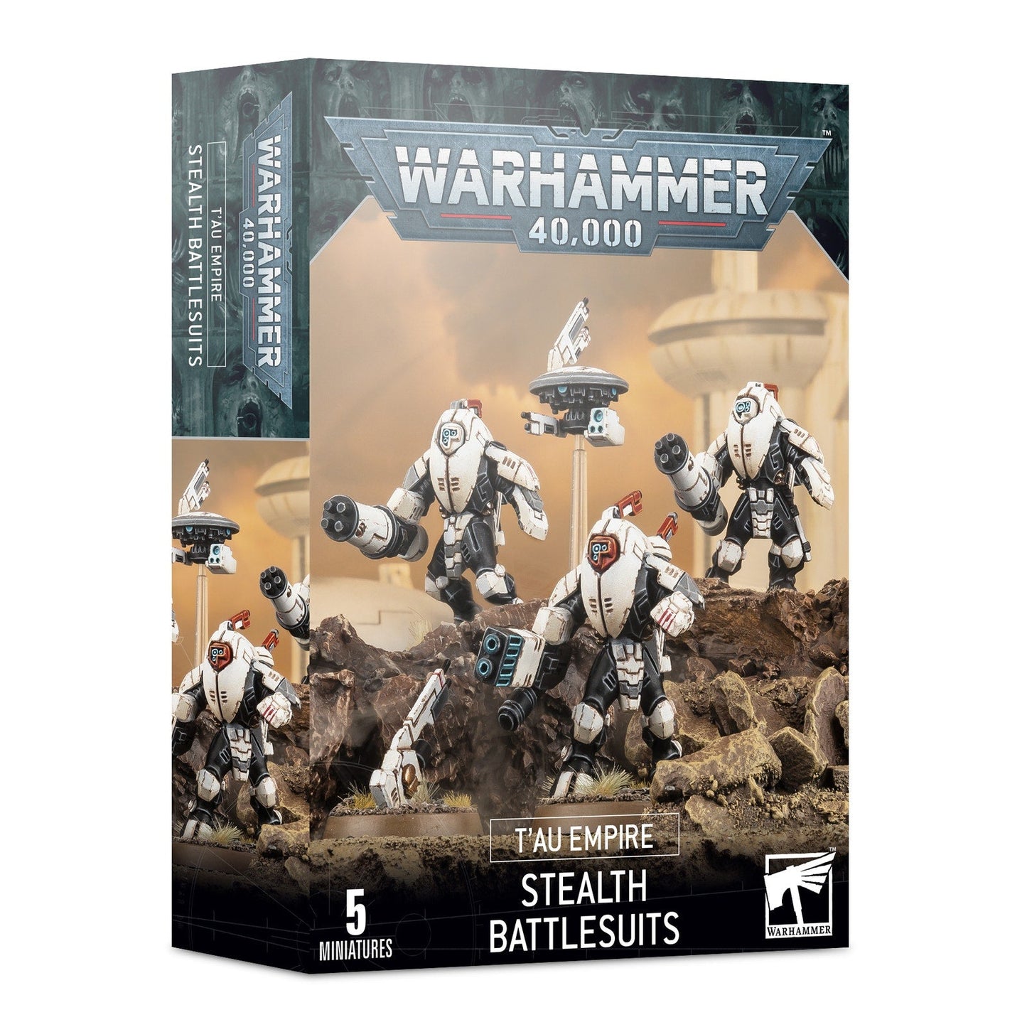 T'au Empire Stealth Battlesuits - Elite Infiltration Unit for Warhammer 40,000 (5 Miniatures) - MOD Shop LLC