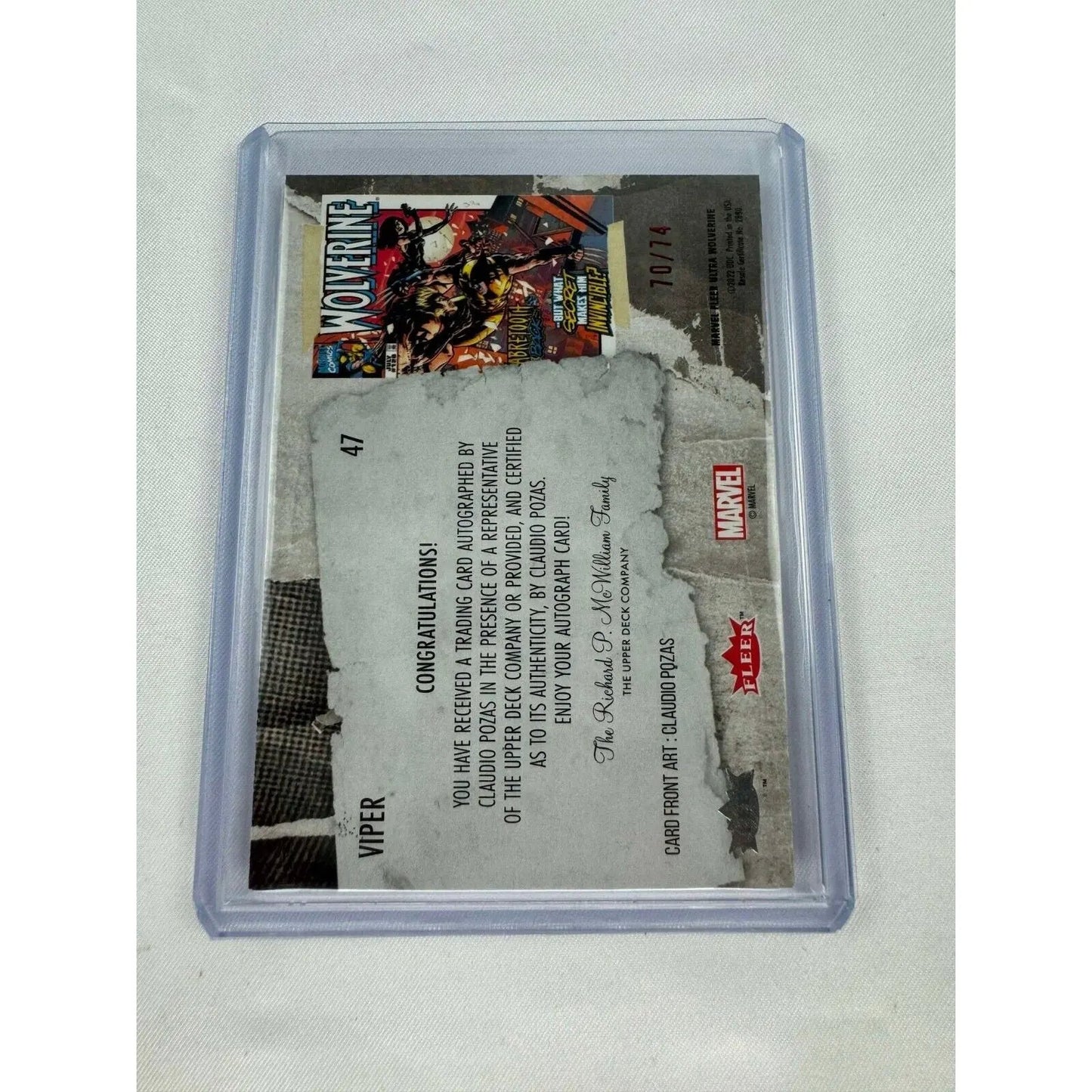 Viper Red Foil Slash Auto Parallel Fleer Ultra Wolverine 70/74 - MOD Shop LLC