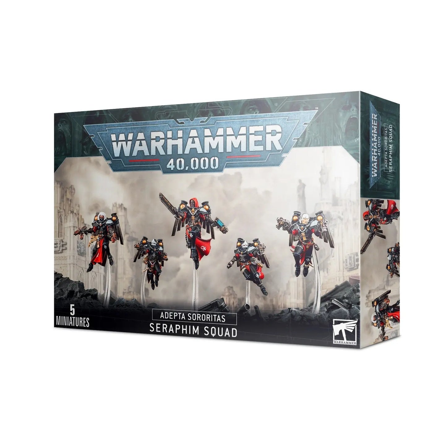 Warhammer 40,000 Adepta Sororitas Seraphim Squad - 5 Jump Pack Angels Miniatures Kit | Sisters of Battle Fast Attack Unit - MOD Shop LLC