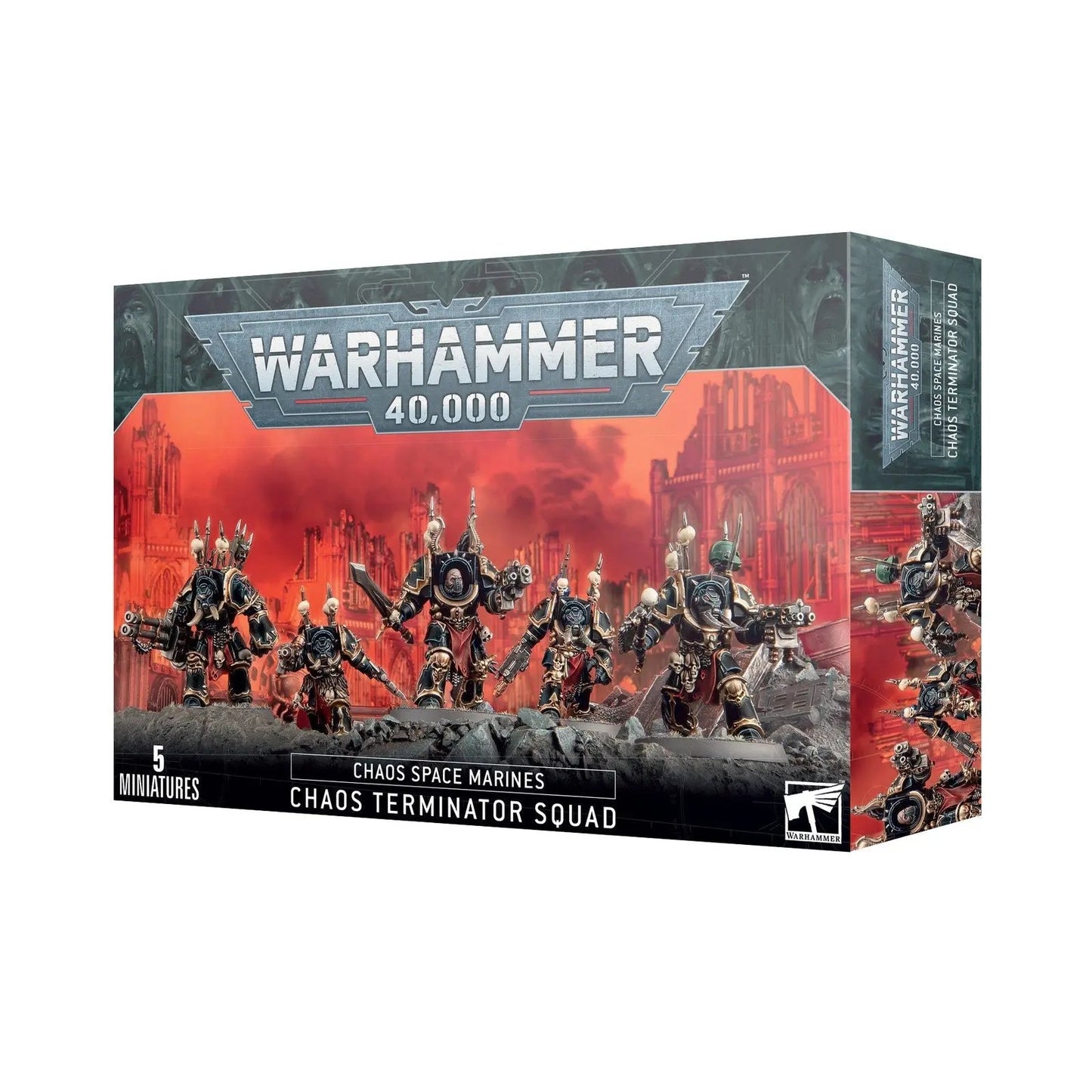Warhammer 40,000 Chaos Space Marines Terminator Squad Box Set - Elite Heavy Armor Miniatures for Tabletop Wargaming (5 Highly - Detailed Figures) - MOD Shop LLC
