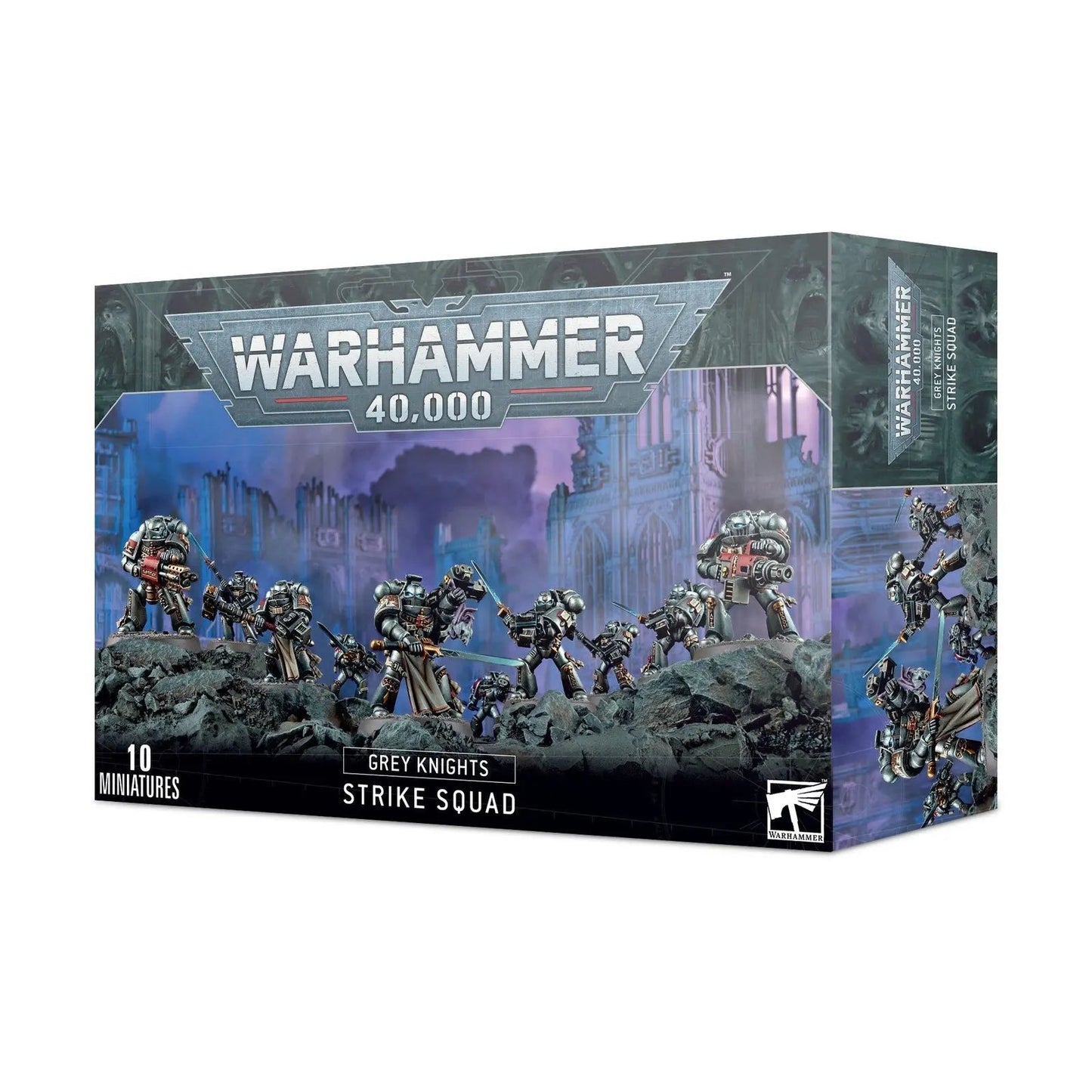 Warhammer 40,000 Grey Knights Strike Squad Combat Box Set - Elite Psychic Space Marines with Multiple Weapon Configurations (10 Miniatures) - MOD Shop LLC