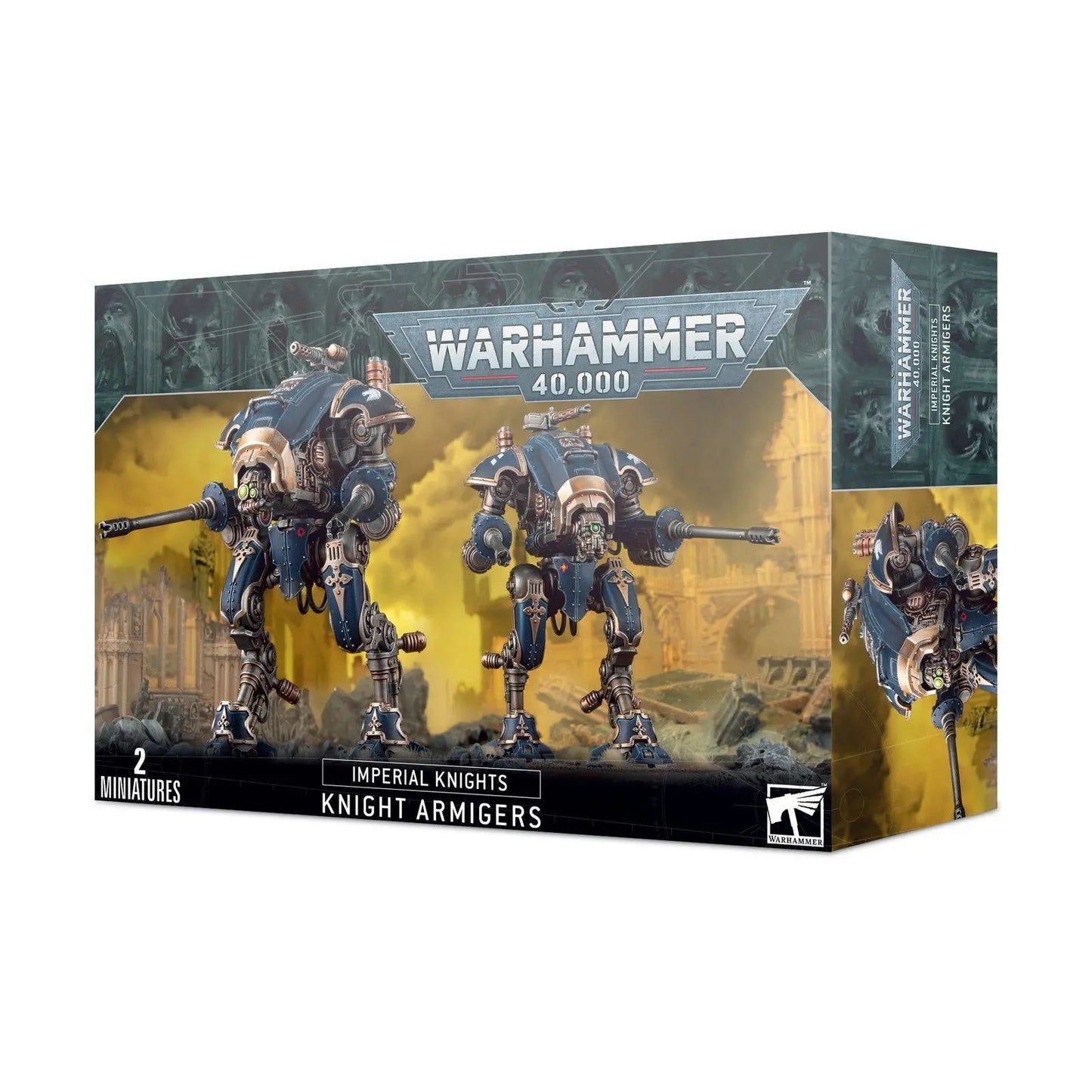 Warhammer 40,000 Imperial Knights: Knight Armigers Dual Pack - Battle - Ready Armiger Warglaive Miniatures Set (2 Models) - MOD Shop LLC