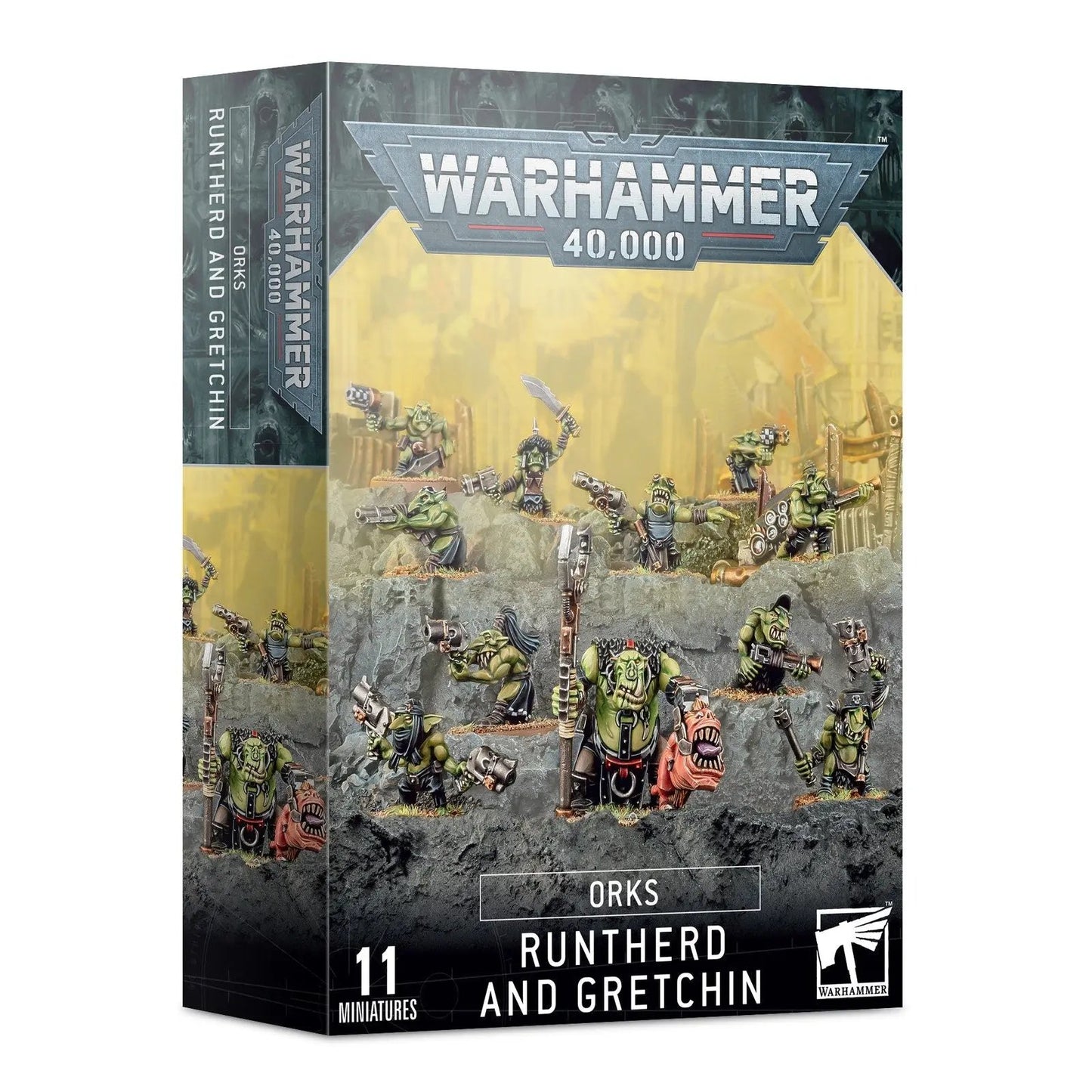 Warhammer 40,000: Orks Runtherd and Gretchin Unit Box Set - 11 Miniatures - MOD Shop LLC