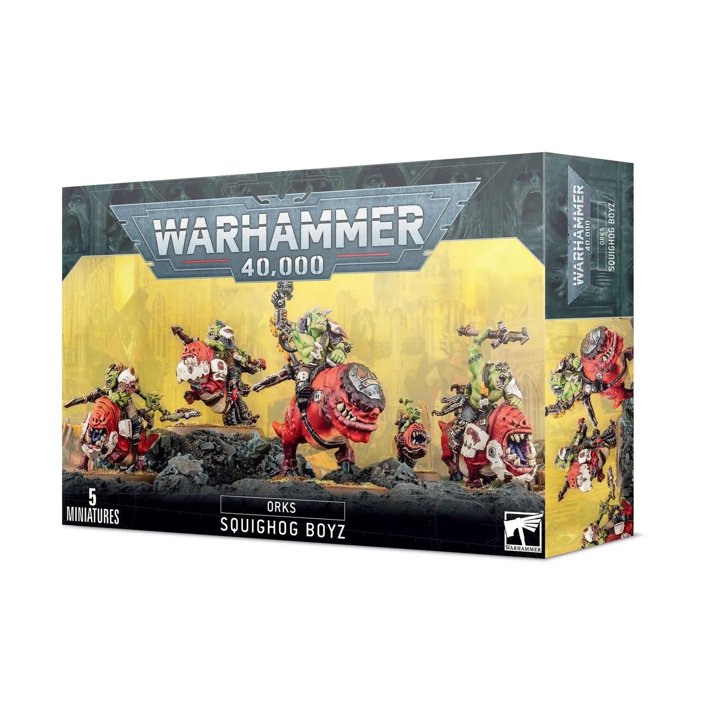 Warhammer 40,000 Orks Squighog Boyz - 5 Miniatures Cavalry Unit Set | Games Workshop | Fast Attack Squadron for Tabletop Gaming - MOD Shop LLC