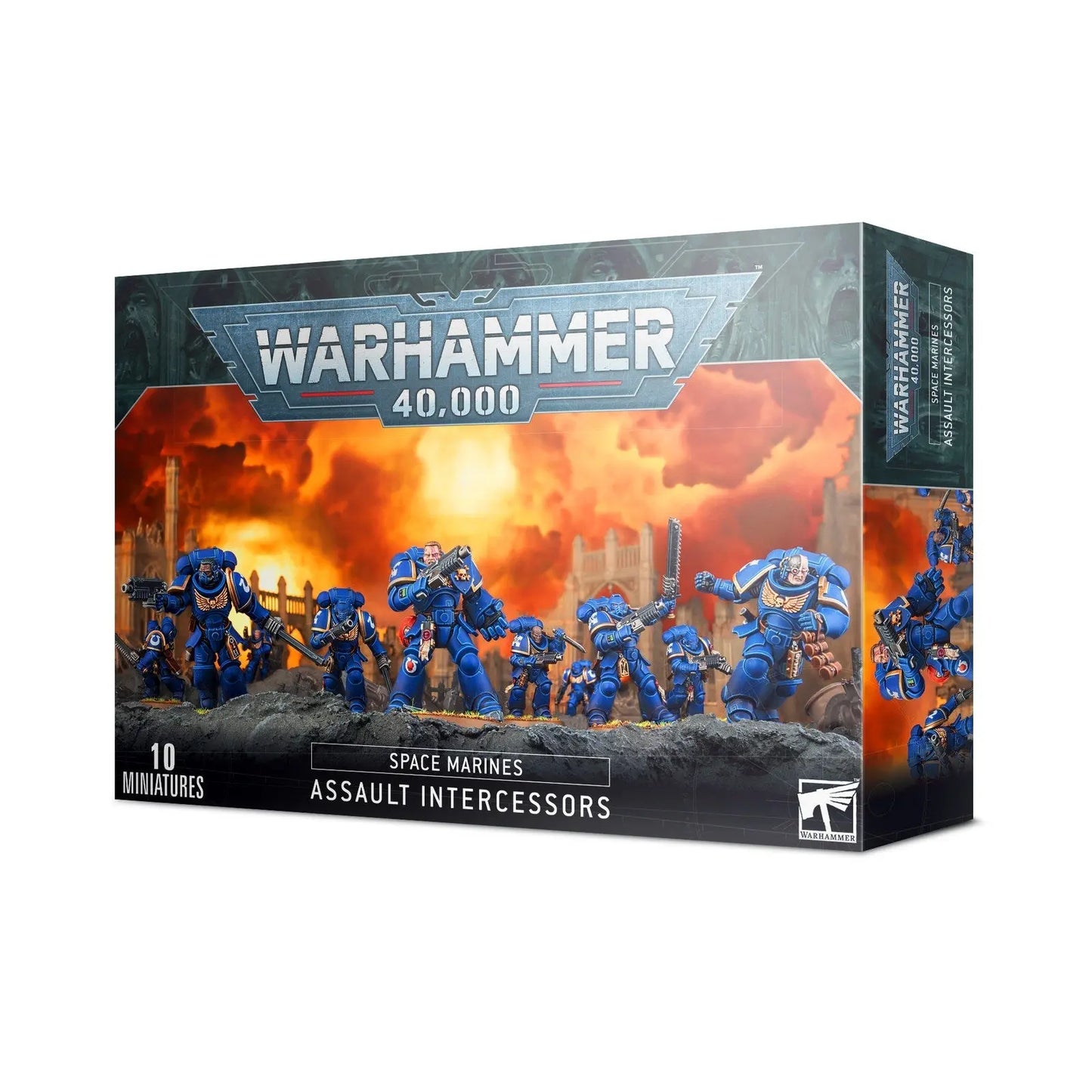 Warhammer 40,000 Space Marines Assault Intercessors - 10 Miniatures Close Combat Squad | Games Workshop Tabletop Game - MOD Shop LLC
