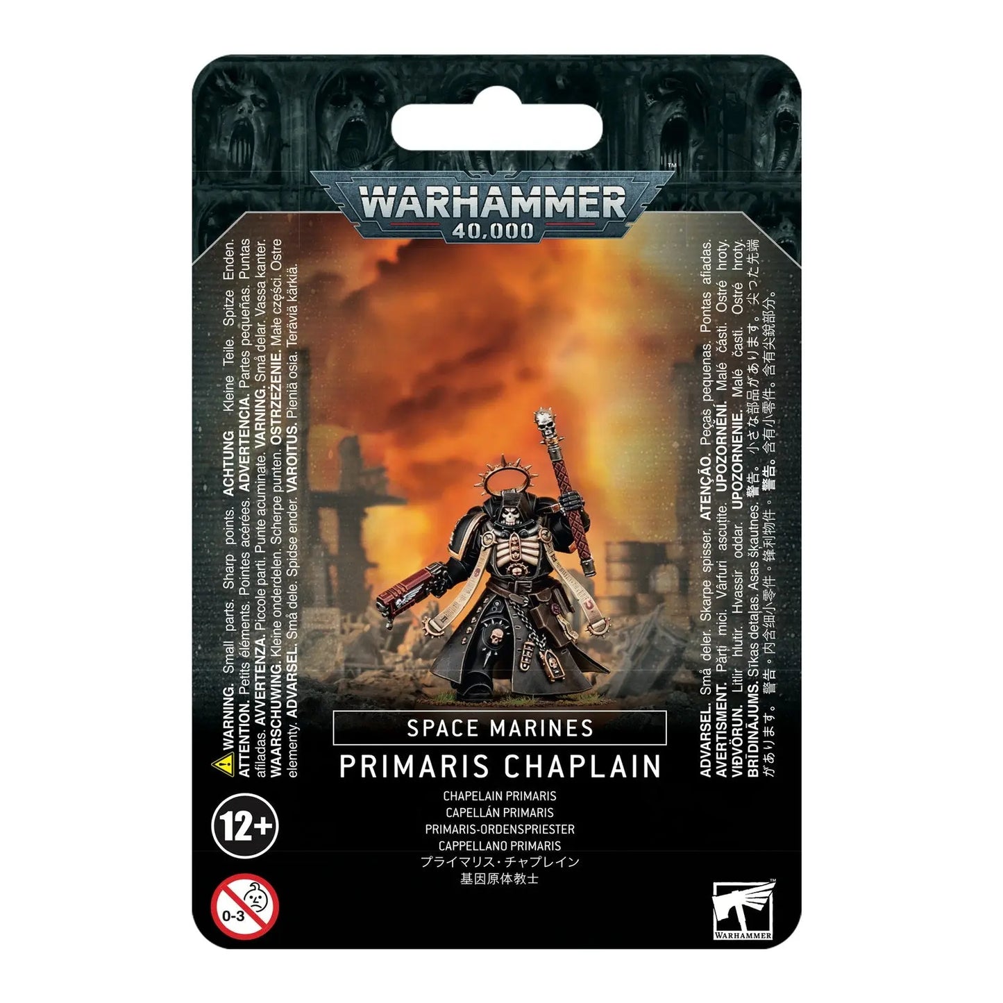 Warhammer 40,000 Space Marines Primaris Chaplain - Single Miniature Figure | Ages 12+ | Games Workshop Official WH40K Model Kit - MOD Shop LLC