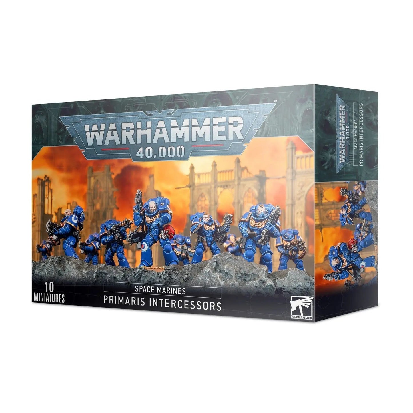 Warhammer 40,000 Space Marines Primaris Intercessors Combat Squad | 10 Miniatures Box Set - MOD Shop LLC