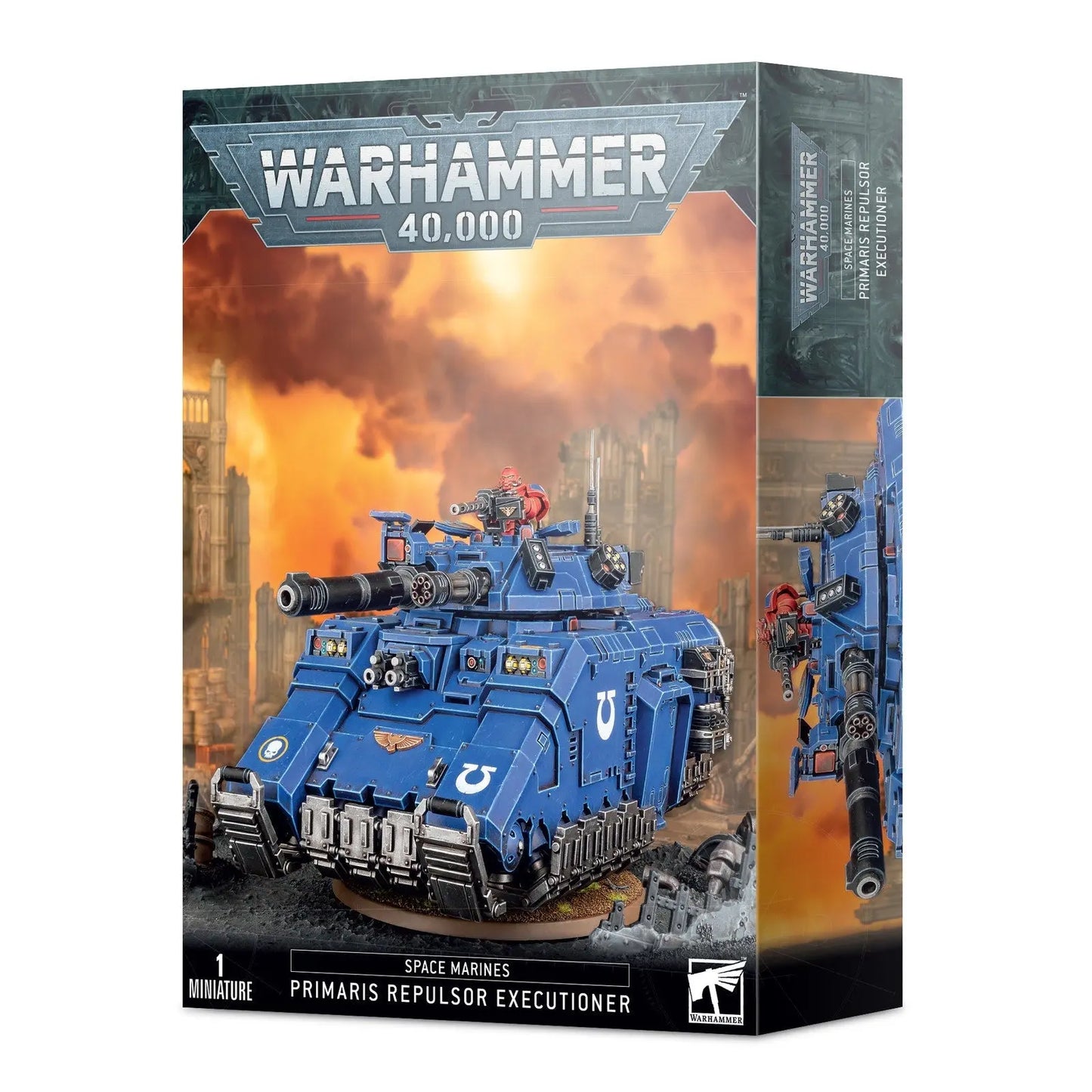 Warhammer 40,000 Space Marines Primaris Repulsor Executioner - Heavy Battle Tank Model Kit with Dual Weapon Options - 150 Plastic Components - Games Workshop - MOD Shop LLC