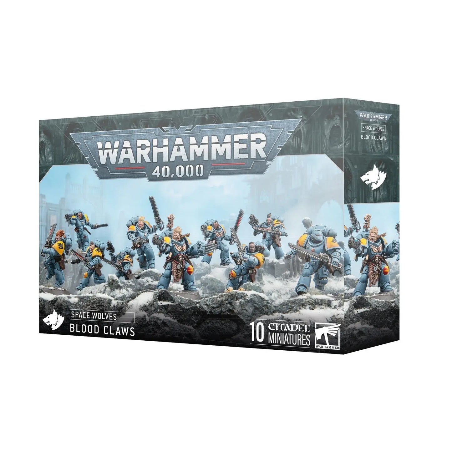 Warhammer 40,000 Space Wolves Blood Claws - 10 Miniatures Set | Elite Close Combat Assault Squad | Games Workshop Citadel Models | New 2025 Release - MOD Shop LLC