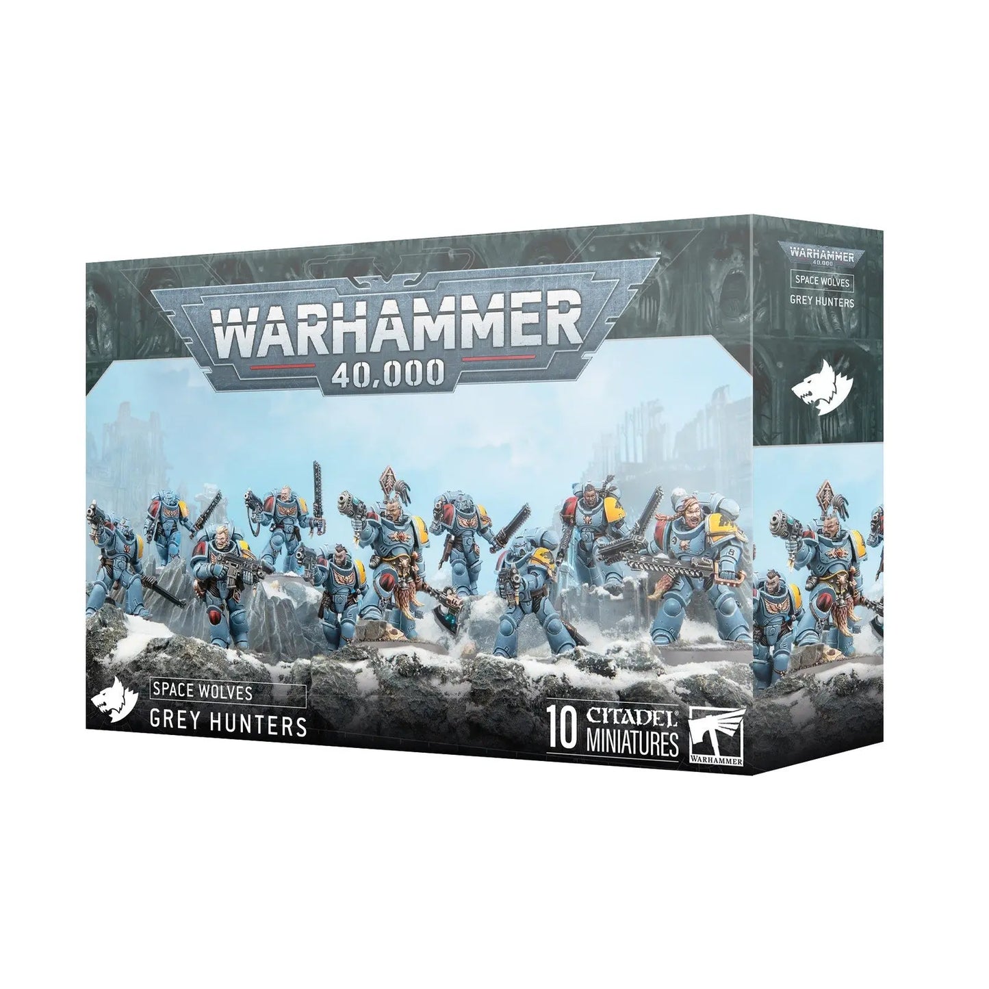 Warhammer 40,000 Space Wolves Grey Hunters Pack - 10 Multi - Part Plastic Miniatures Set with 218 Components | Games Workshop Citadel Miniatures | Space Marines Tactical Squad for Tabletop Gaming - MOD Shop LLC