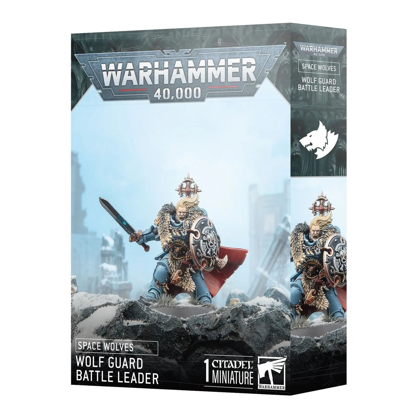 Warhammer 40,000 Space Wolves Wolf Guard Battle Leader Miniature - Elite Commander Figure - MOD Shop LLC