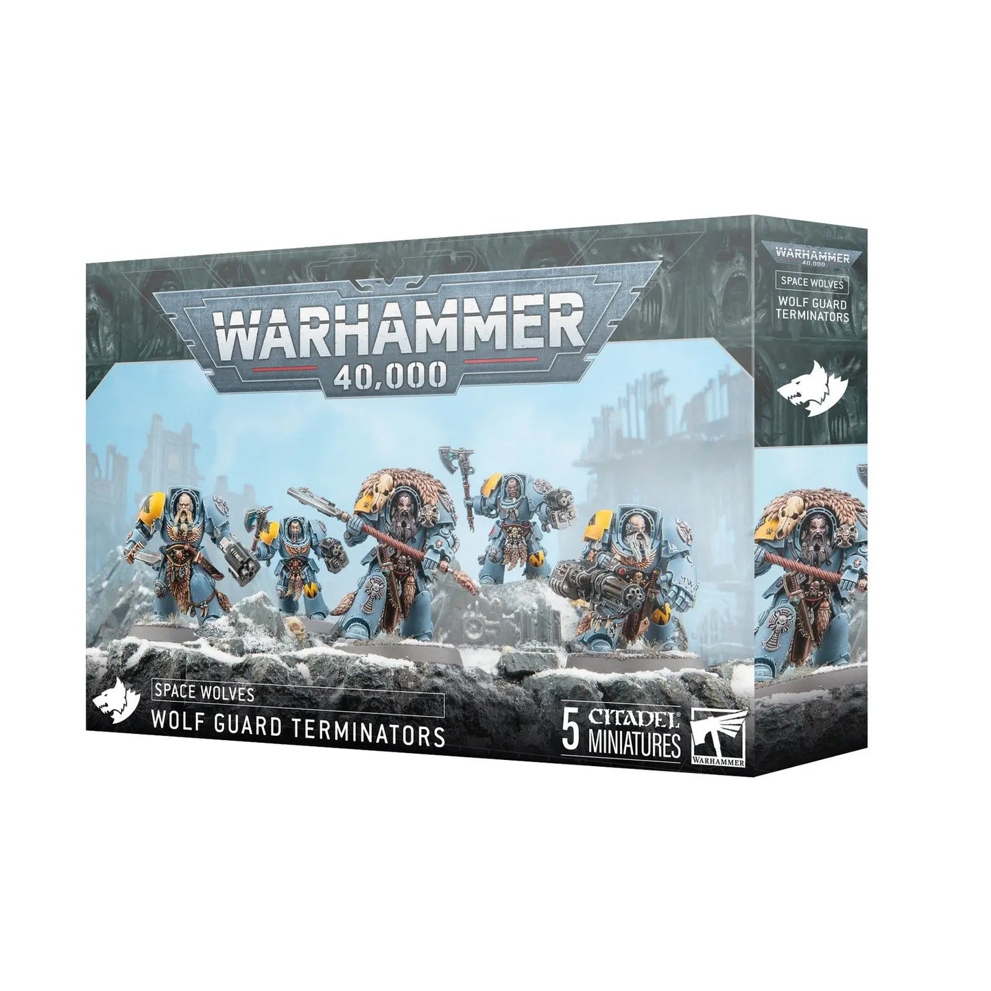 Warhammer 40,000 Space Wolves Wolf Guard Terminators - 5 Citadel Miniatures Set | 100 Plastic Components | Elite Terminator Squad | Games Workshop 40K Space Marines - MOD Shop LLC
