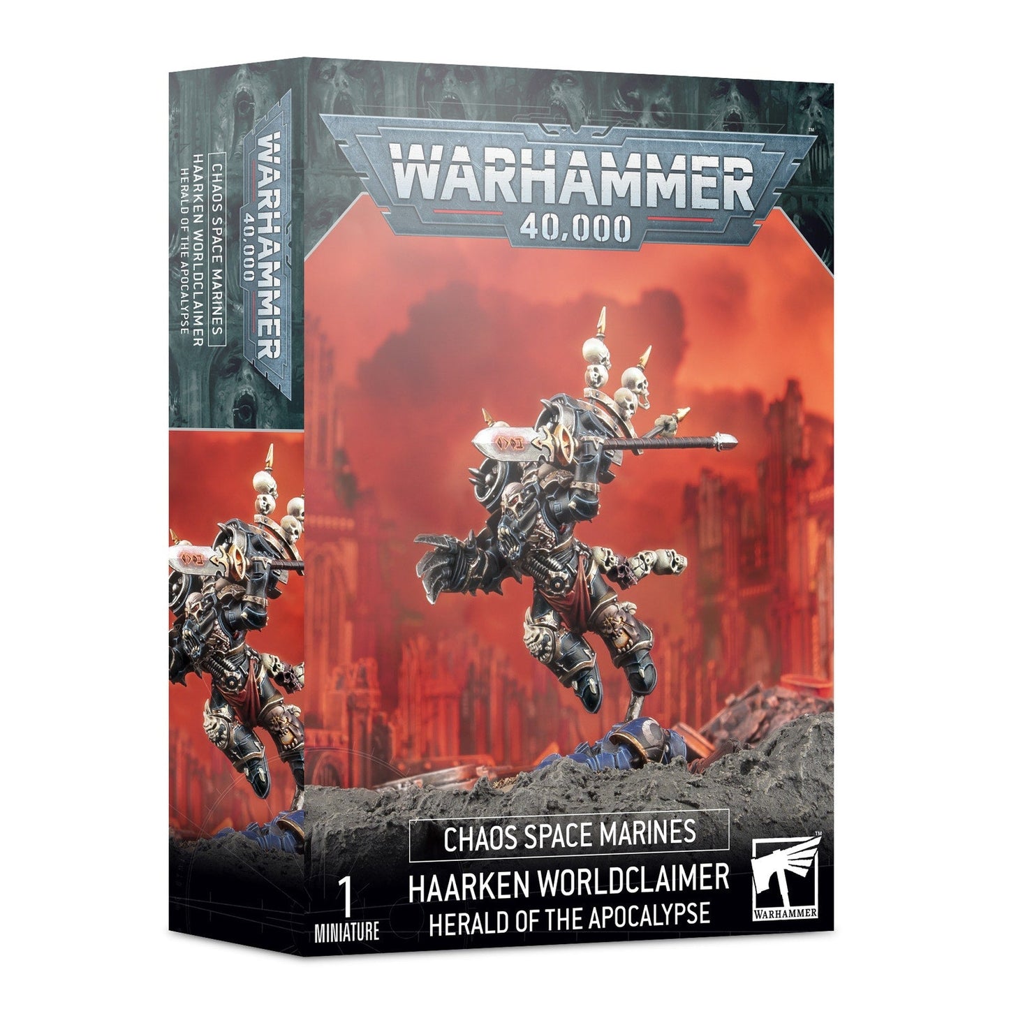 Warhammer 40K Chaos Space Marines: Haarken Worldclaimer, Herald of the Apocalypse - Officially Licensed Games Workshop Miniature - MOD Shop LLC